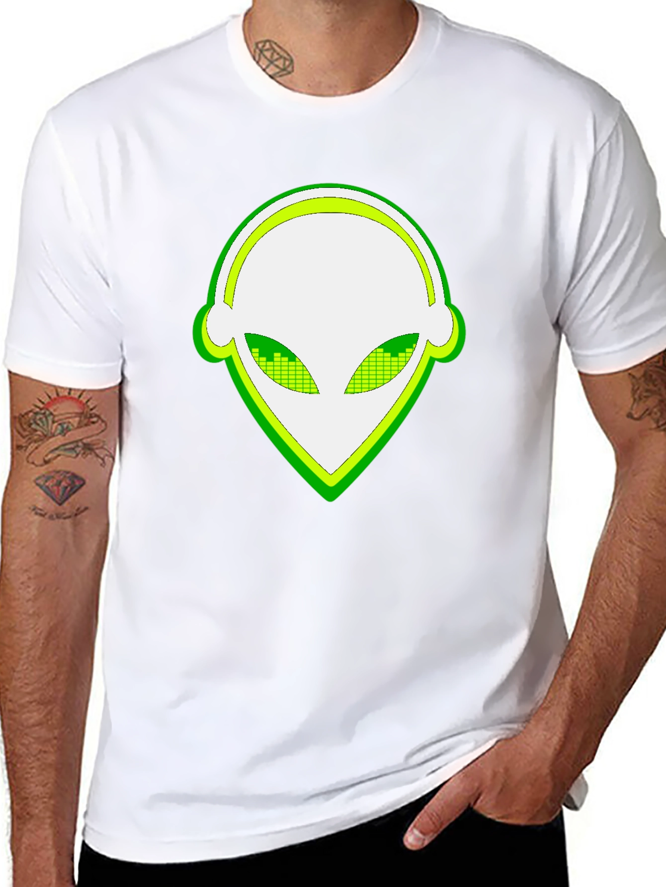 Alien Head T-Shirt - Cool Graphic Tee