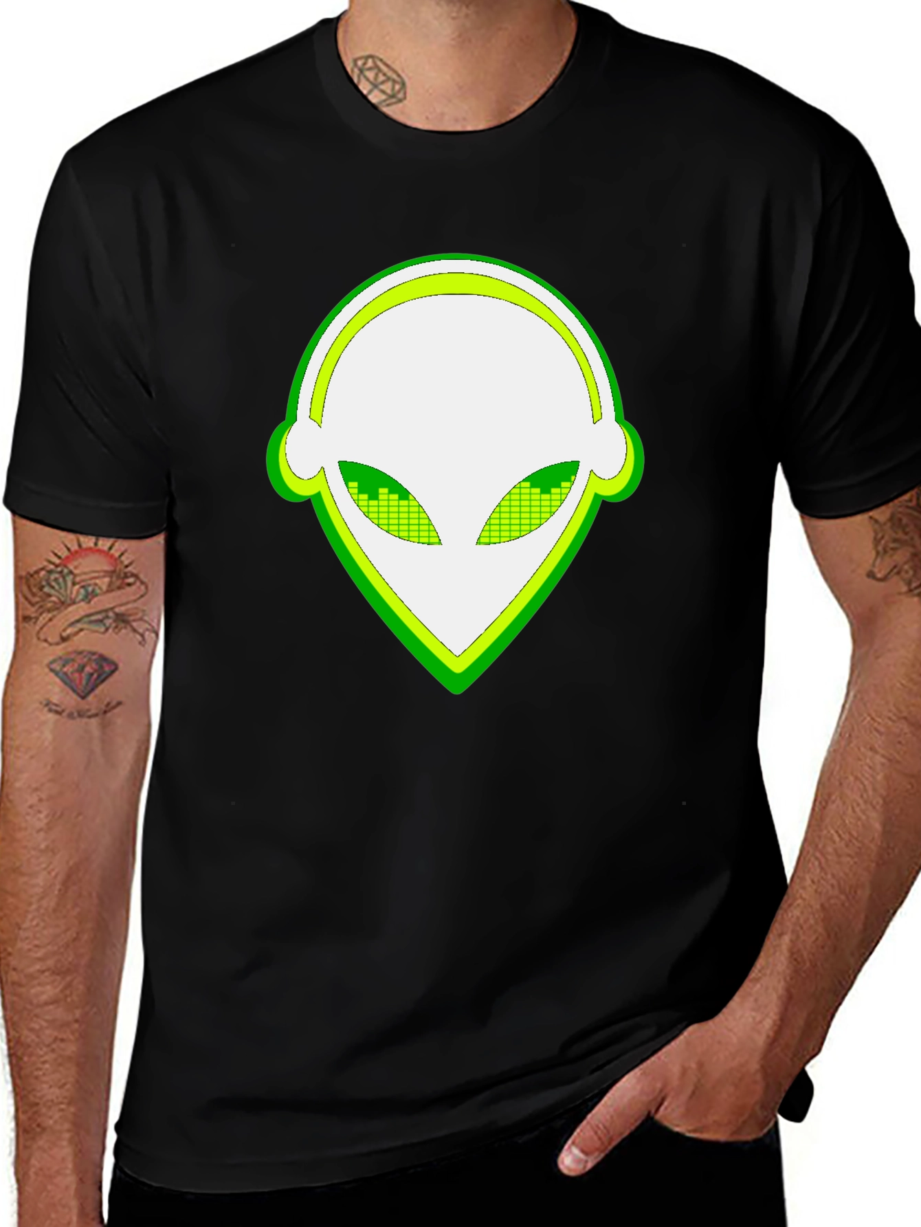 Alien Head T-Shirt - Cool Graphic Tee