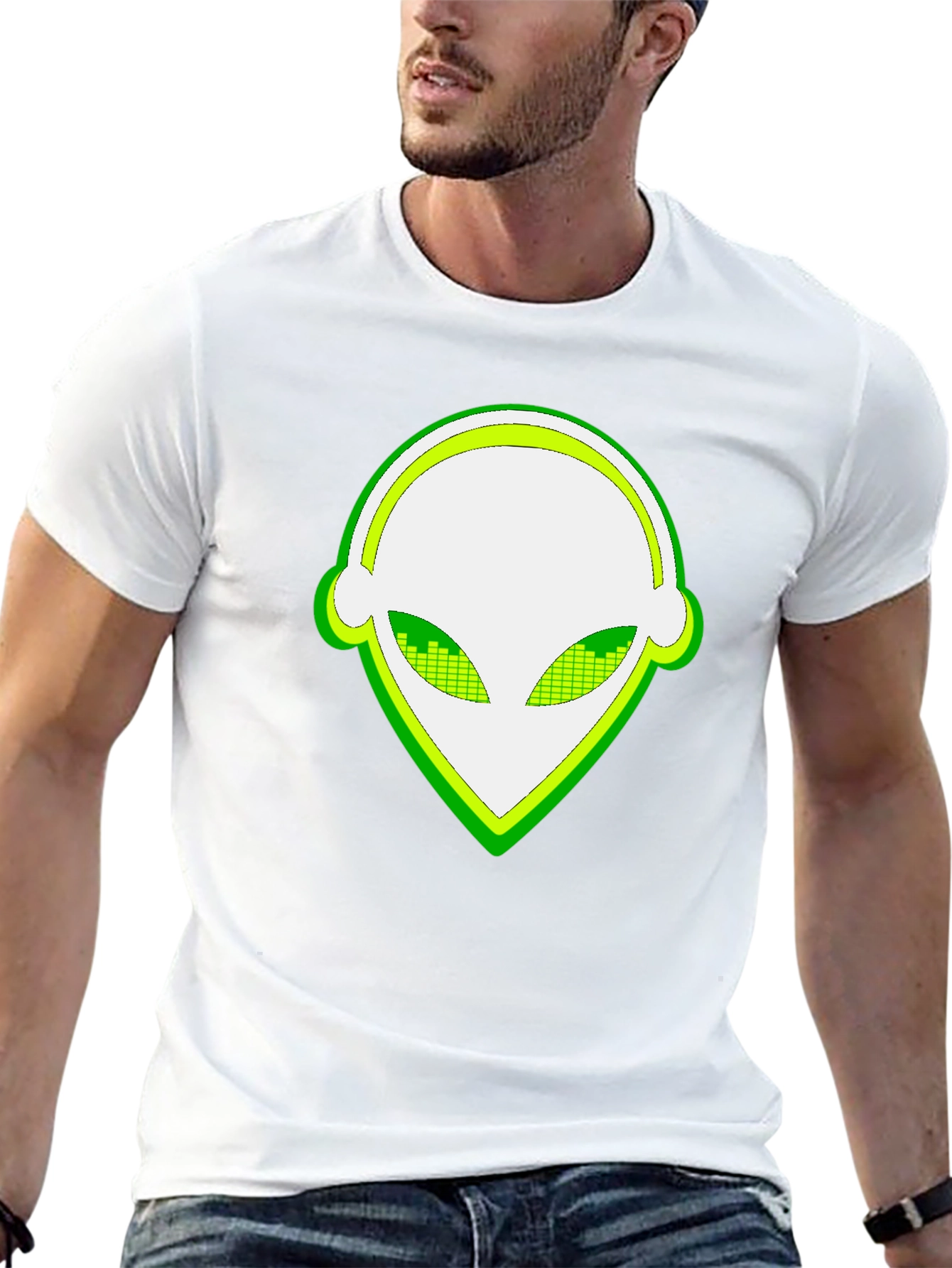 Alien Head T-Shirt - Cool Graphic Tee
