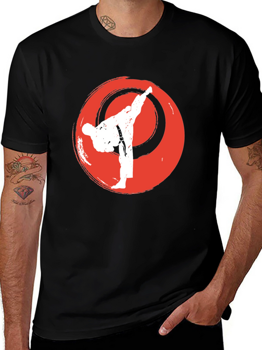 Karate Kick Graphic T-Shirt - Martial Arts Style