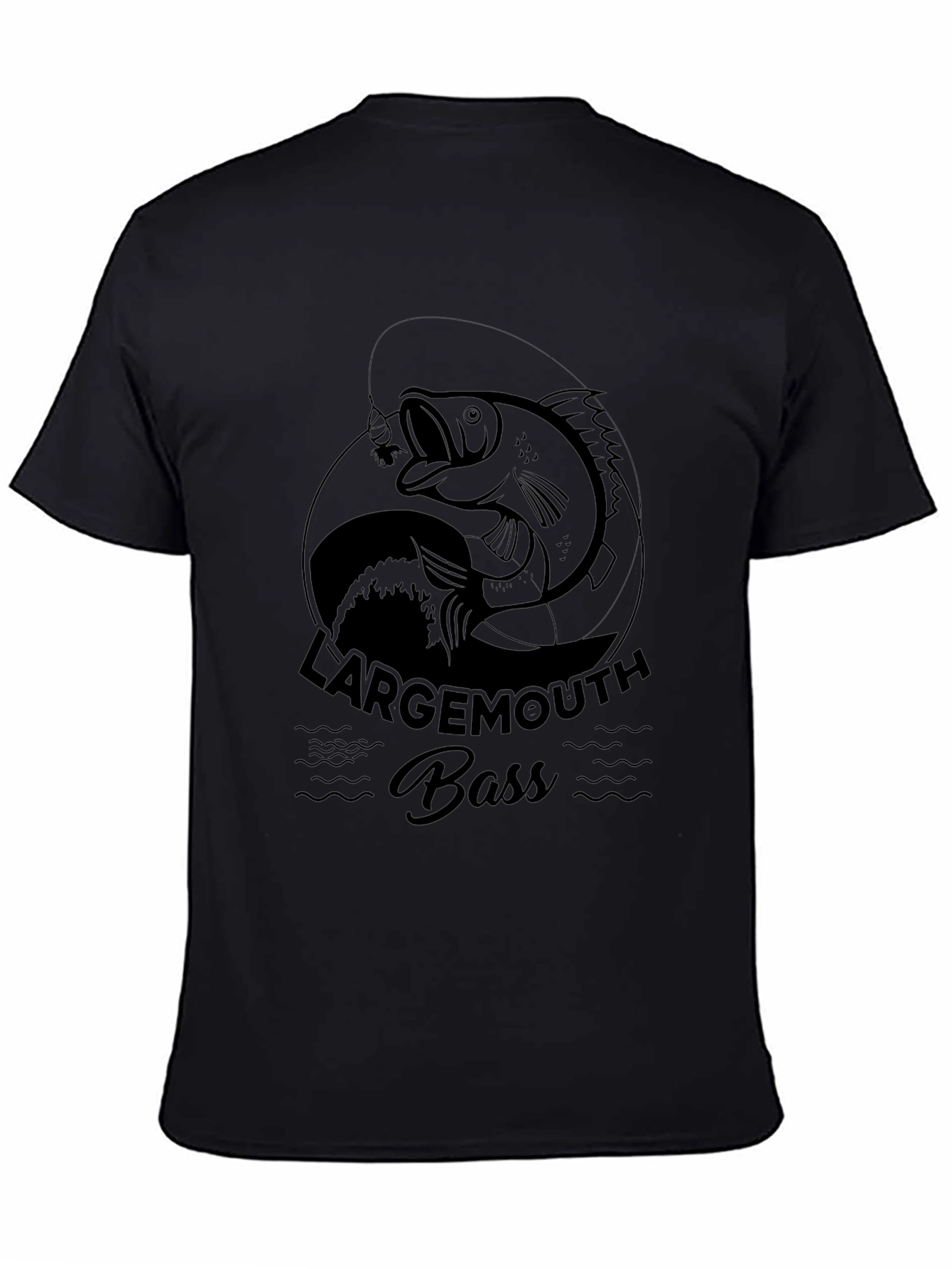 Largemouth Bass Graphic Black T-Shirt