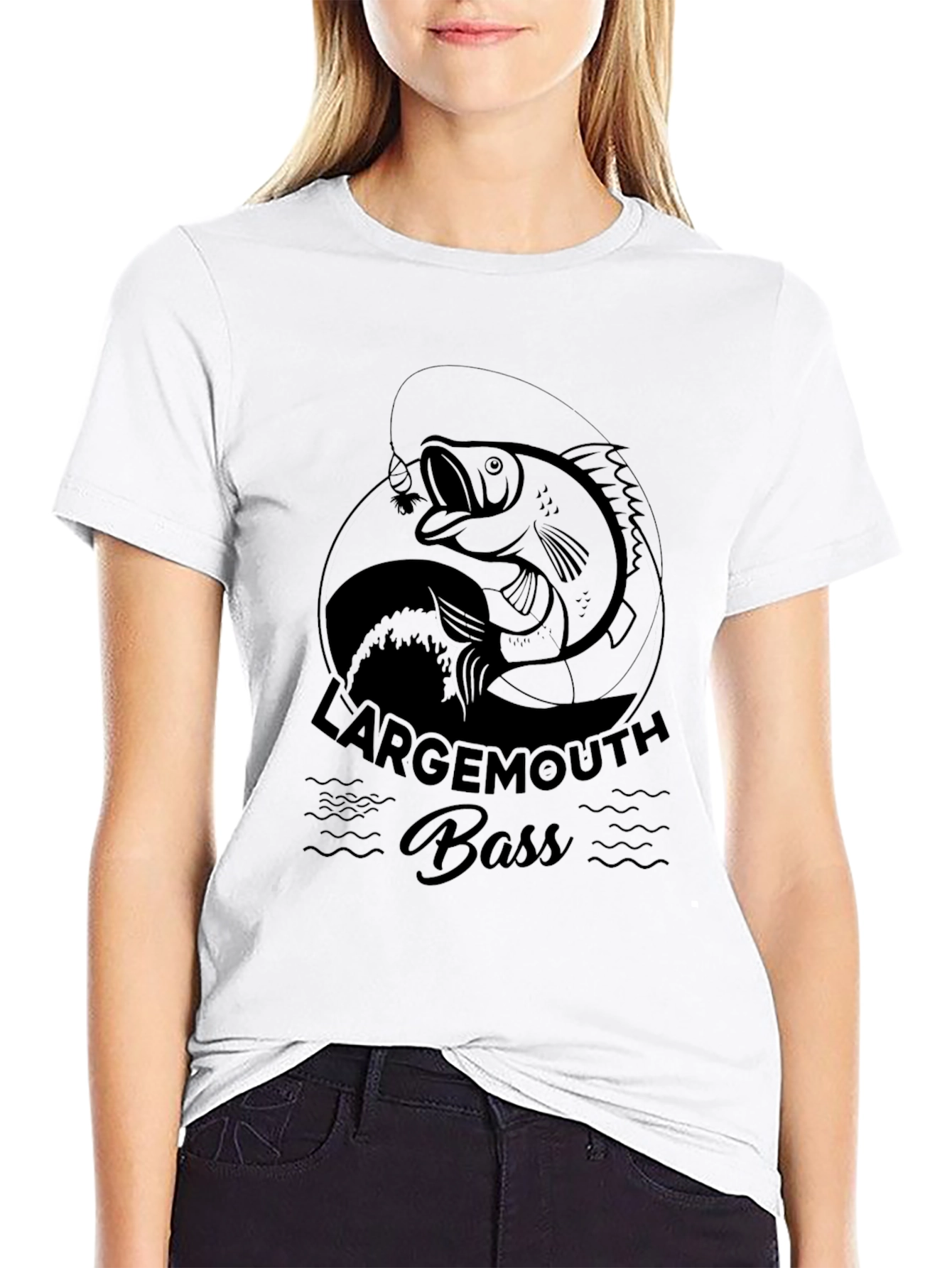Largemouth Bass Graphic Black T-Shirt