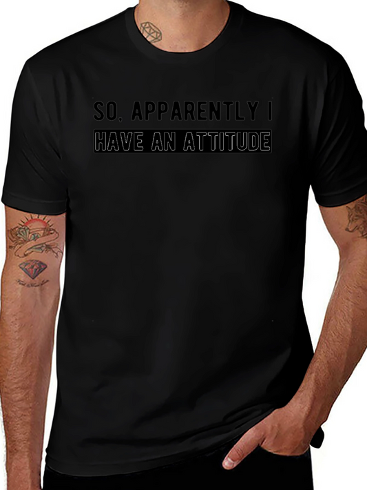 Attitude Graphic Print Mens T-Shirt