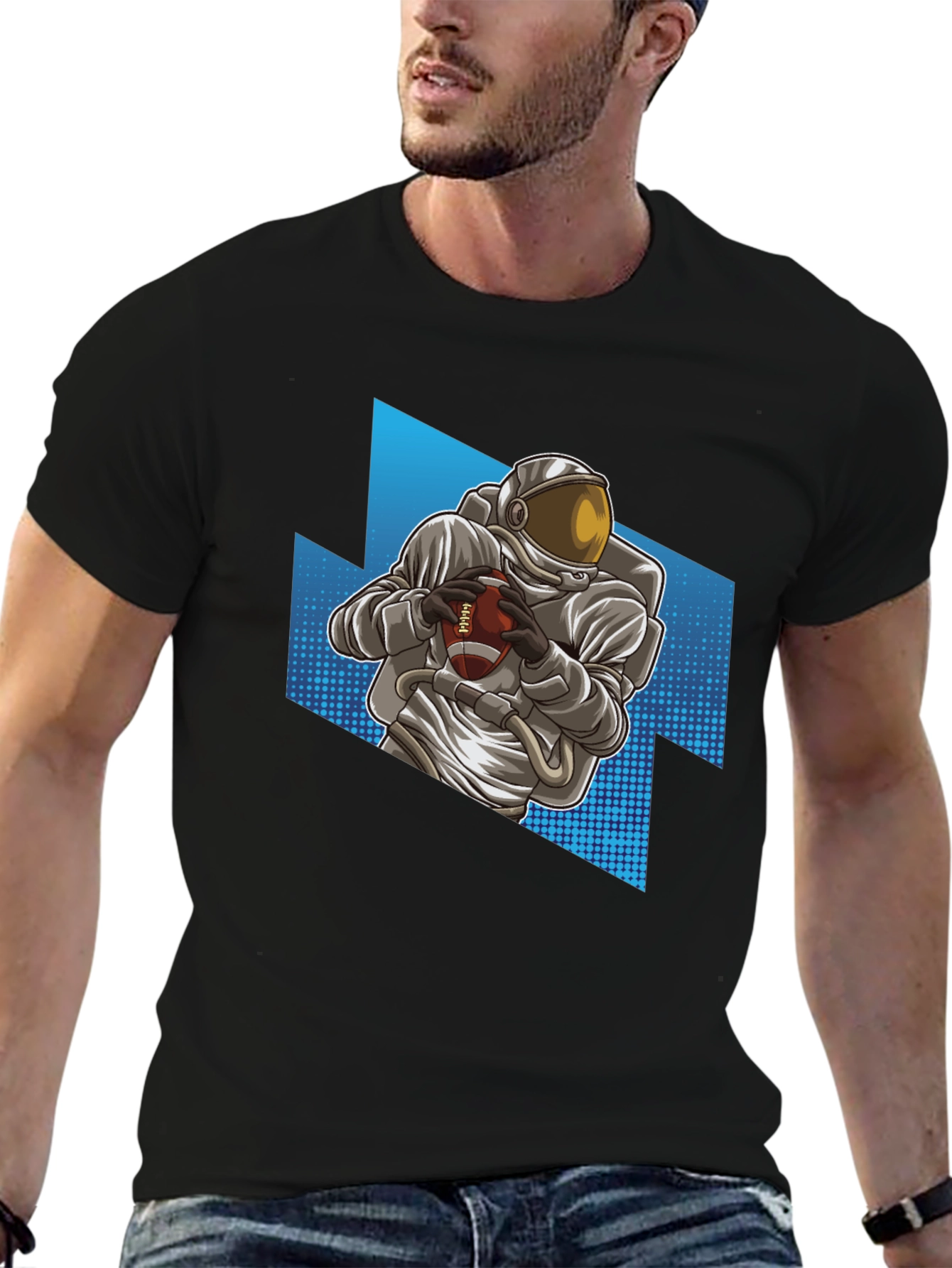 Astronaut Football T-Shirt - Space Game Ready!