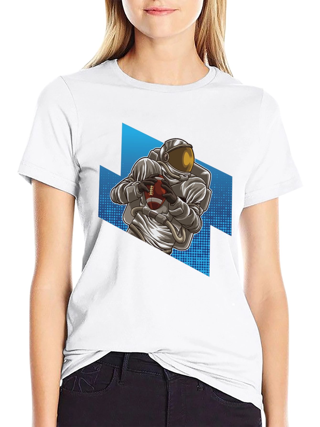 Astronaut Football T-Shirt - Space Game Ready!