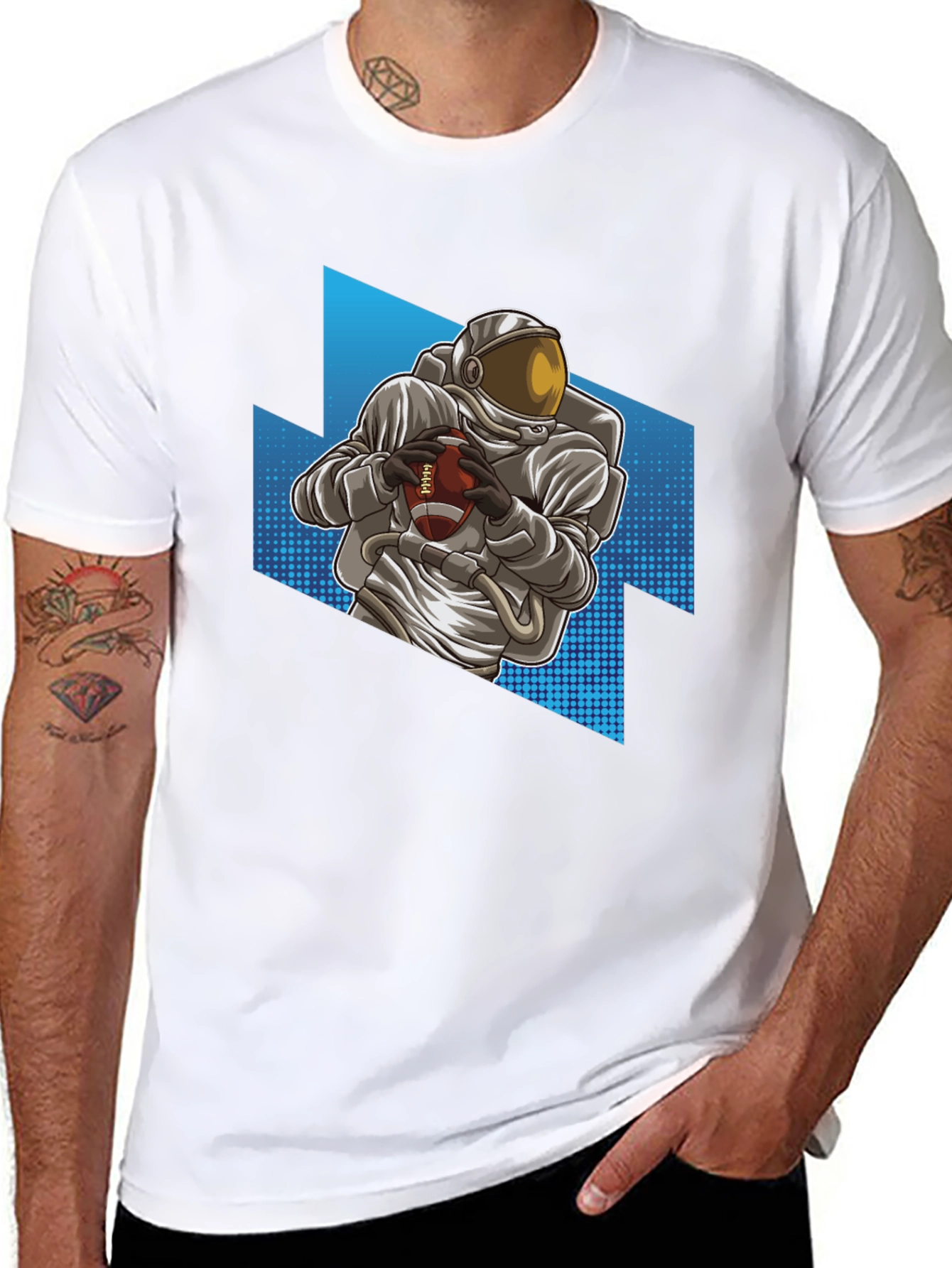 Astronaut Football T-Shirt - Space Game Ready!