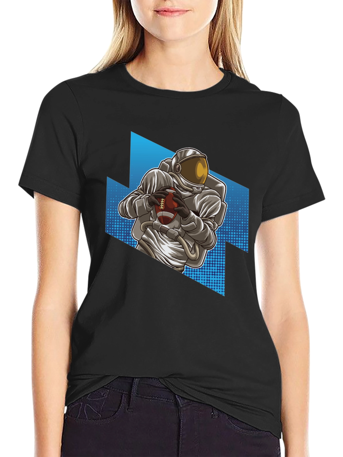 Astronaut Football T-Shirt - Space Game Ready!