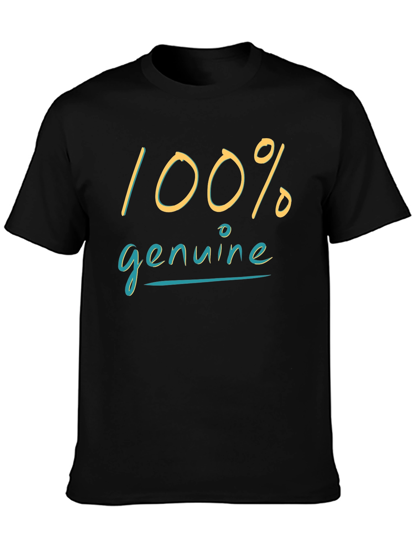 100% Genuine Black Graphic Tee
