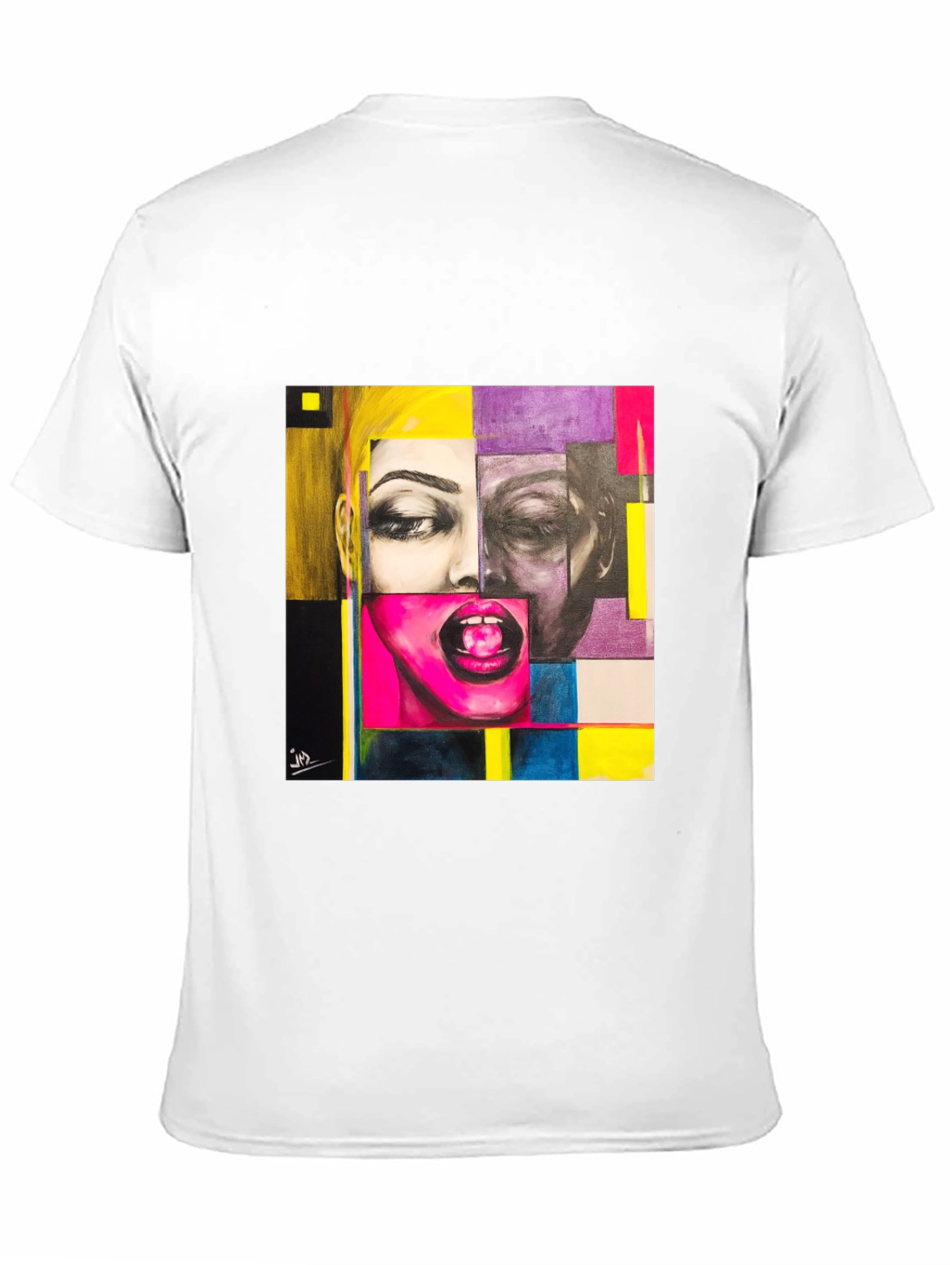 Abstract Face Graphic T-Shirt