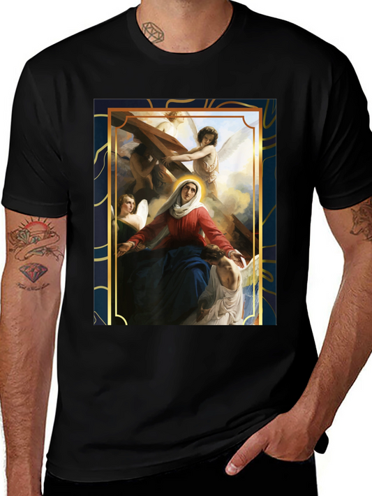 Virgin Mary Angels Graphic T-Shirt