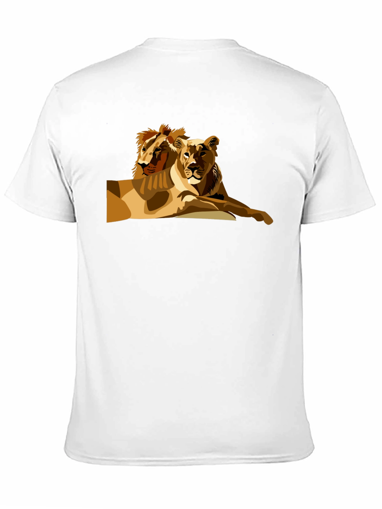 Lion & Lioness Graphic Black T-Shirt
