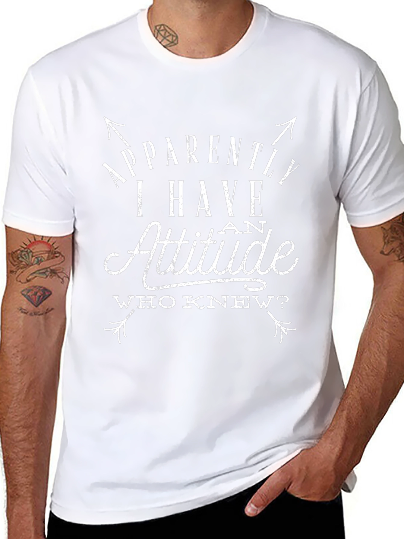 Attitude Graphic Tee - Humorous Slogan T-Shirt