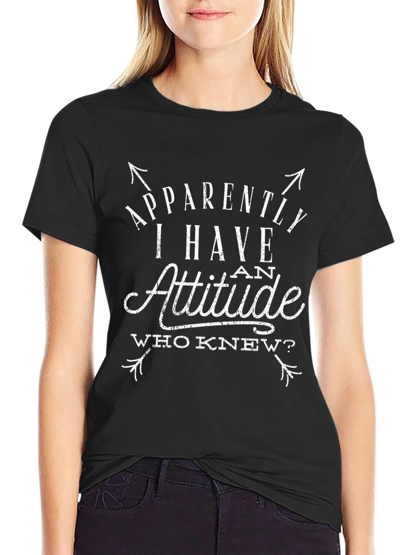 Attitude Graphic Tee - Humorous Slogan T-Shirt