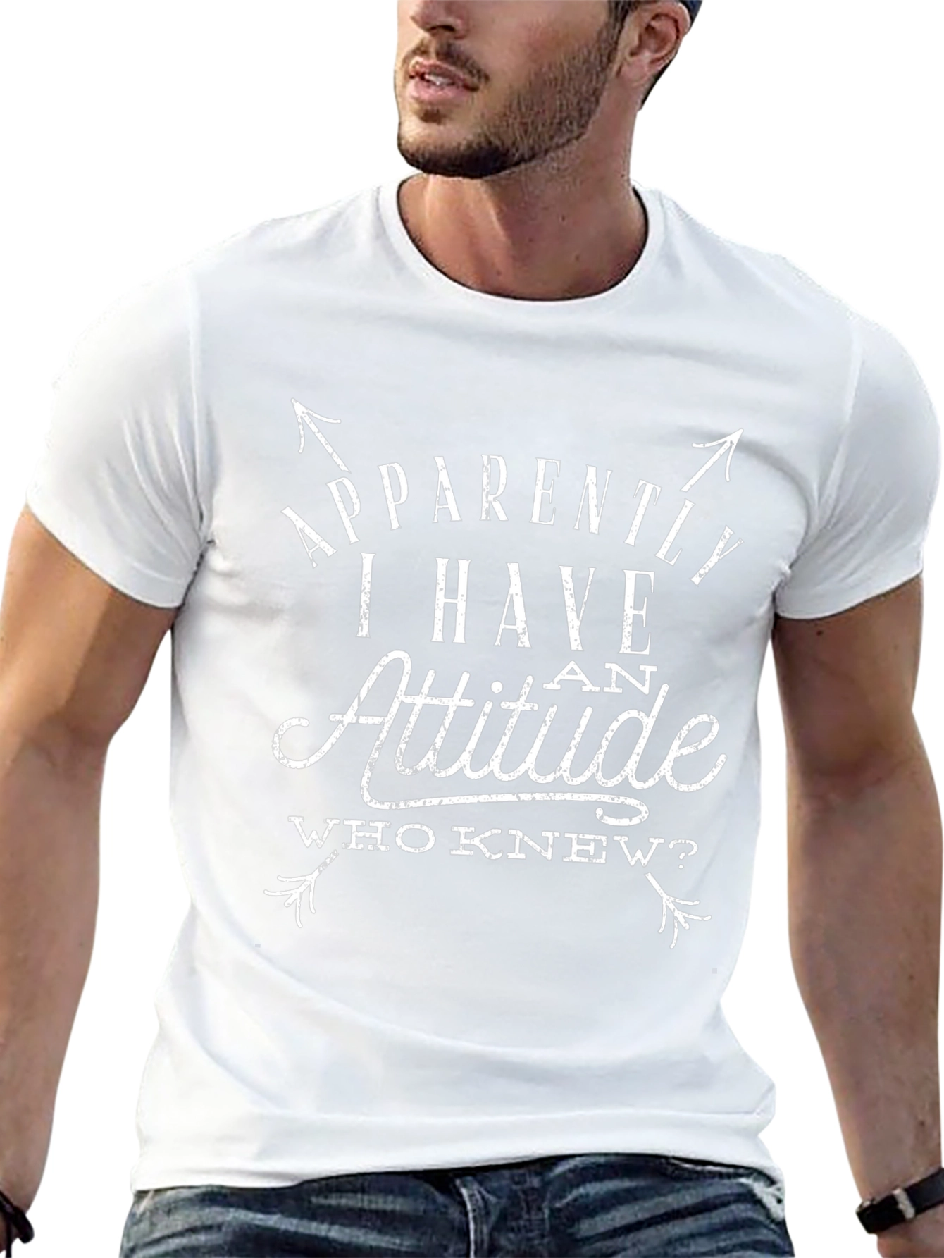 Attitude Graphic Tee - Humorous Slogan T-Shirt