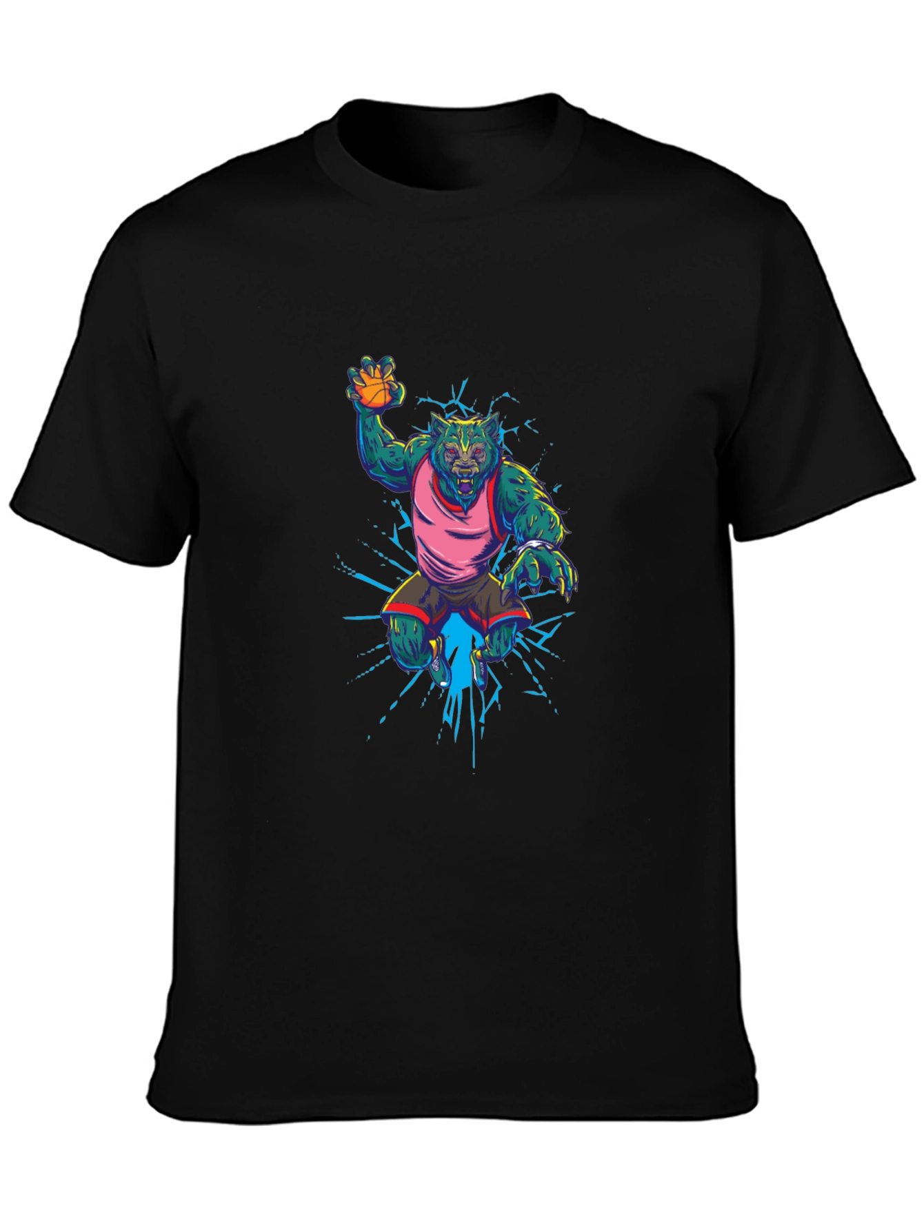 Basketball Werewolf Graphic Tee