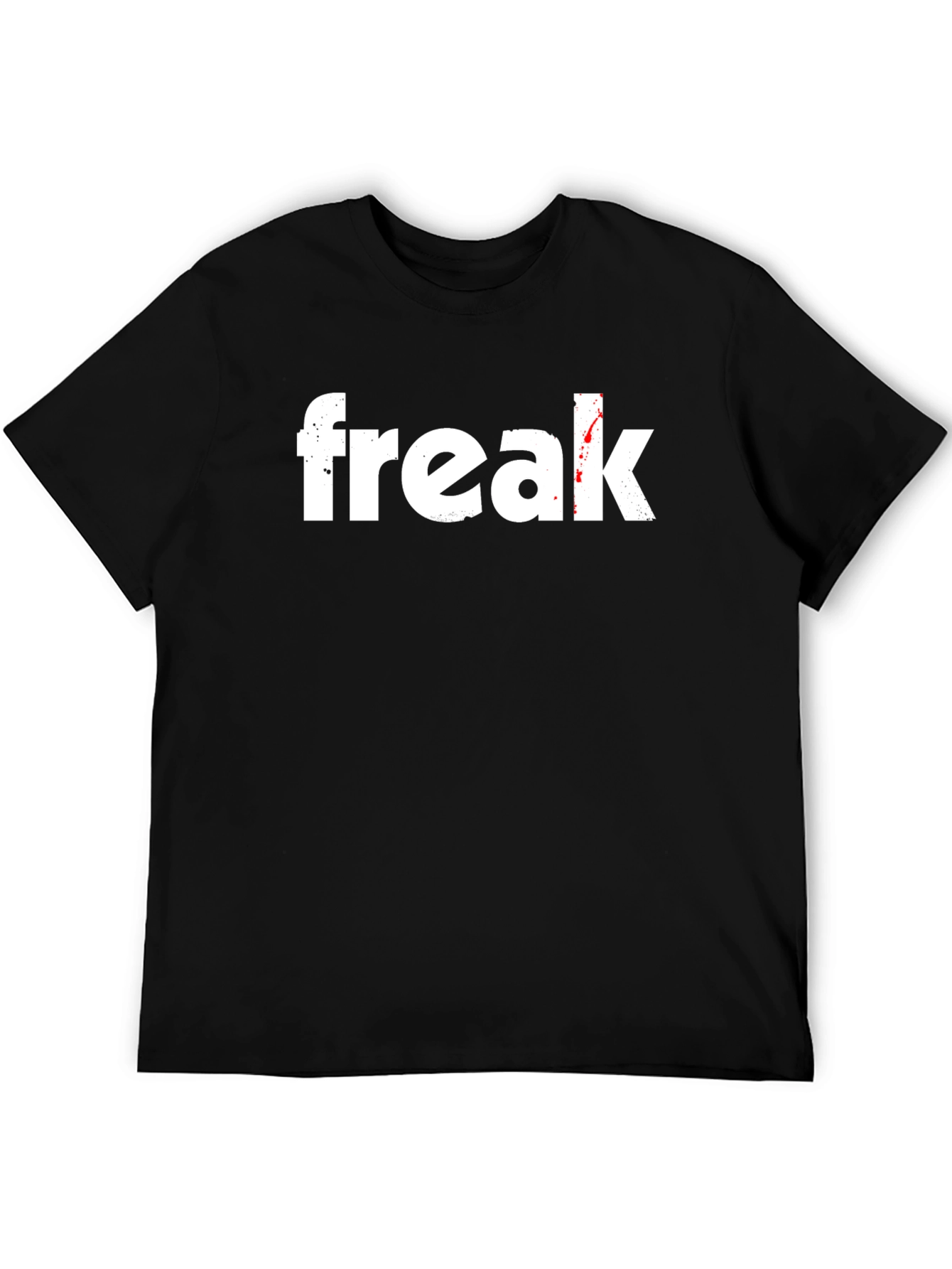 Freak Graphic Tee - Black Cotton Casual T-Shirt