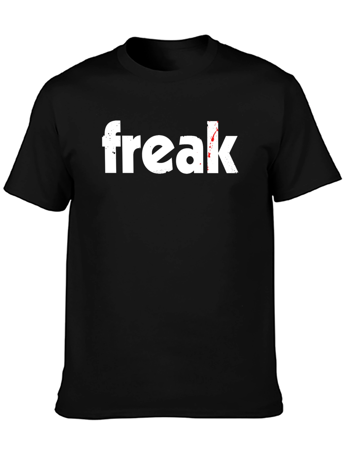 Freak Graphic Tee - Black Cotton Casual T-Shirt