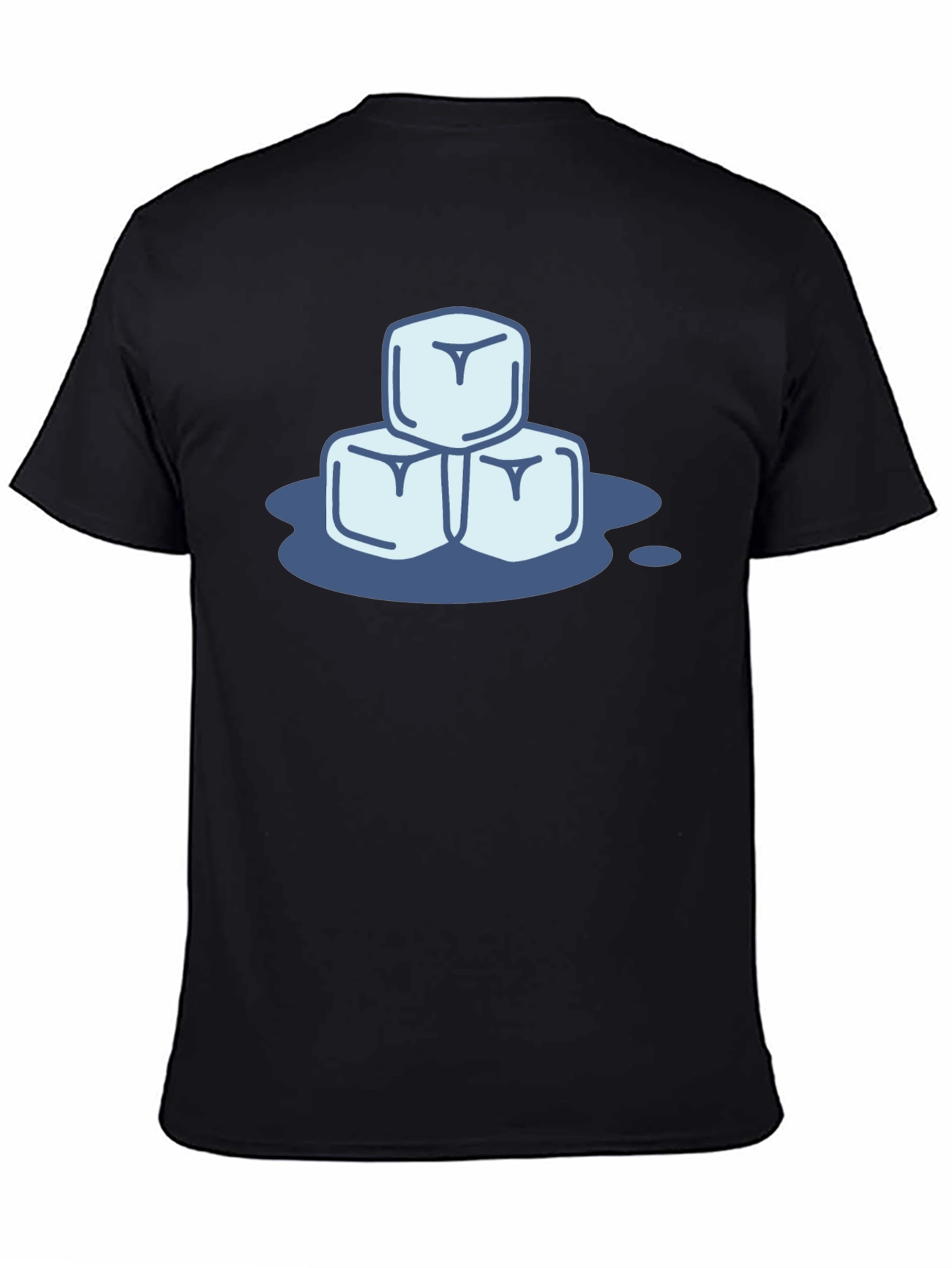 Cool Ice Cubes Graphic Tee - Black Cotton Shirt