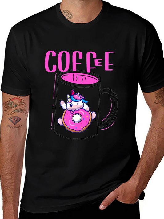 Unicorn Coffee & Donut Graphic Tee