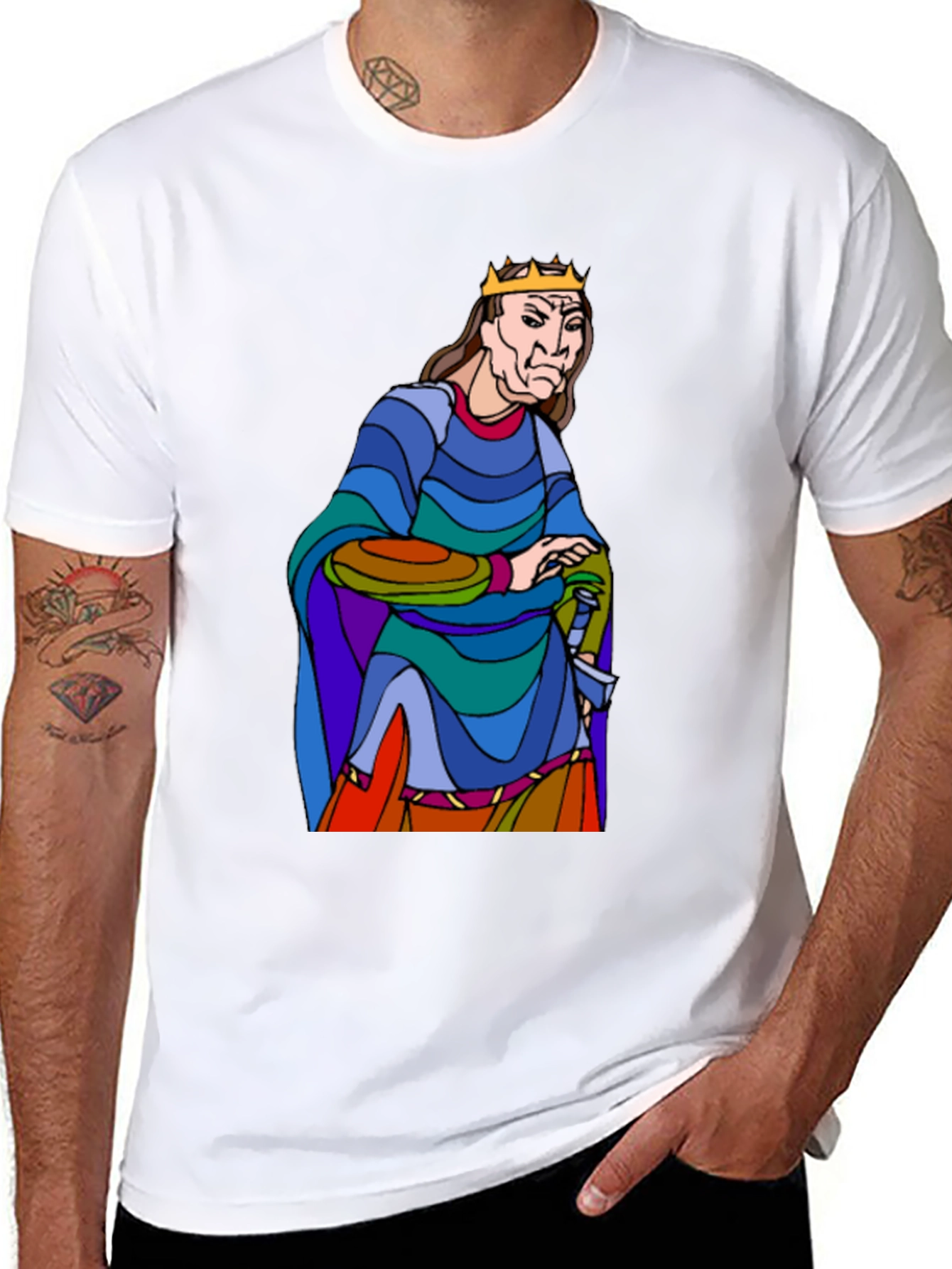 King Cartoon Graphic T-Shirt - Black