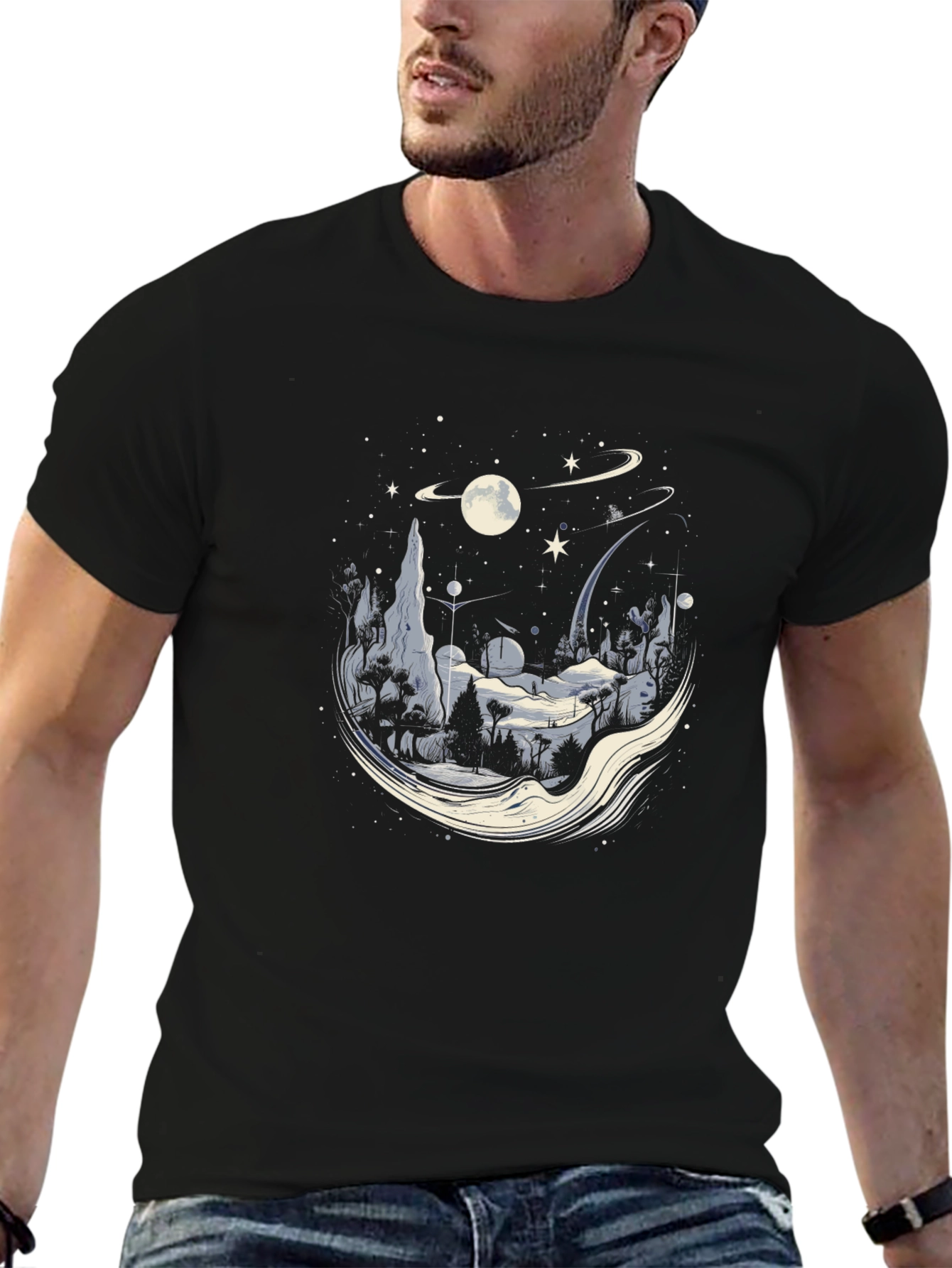 Cosmic Landscape Graphic Tee