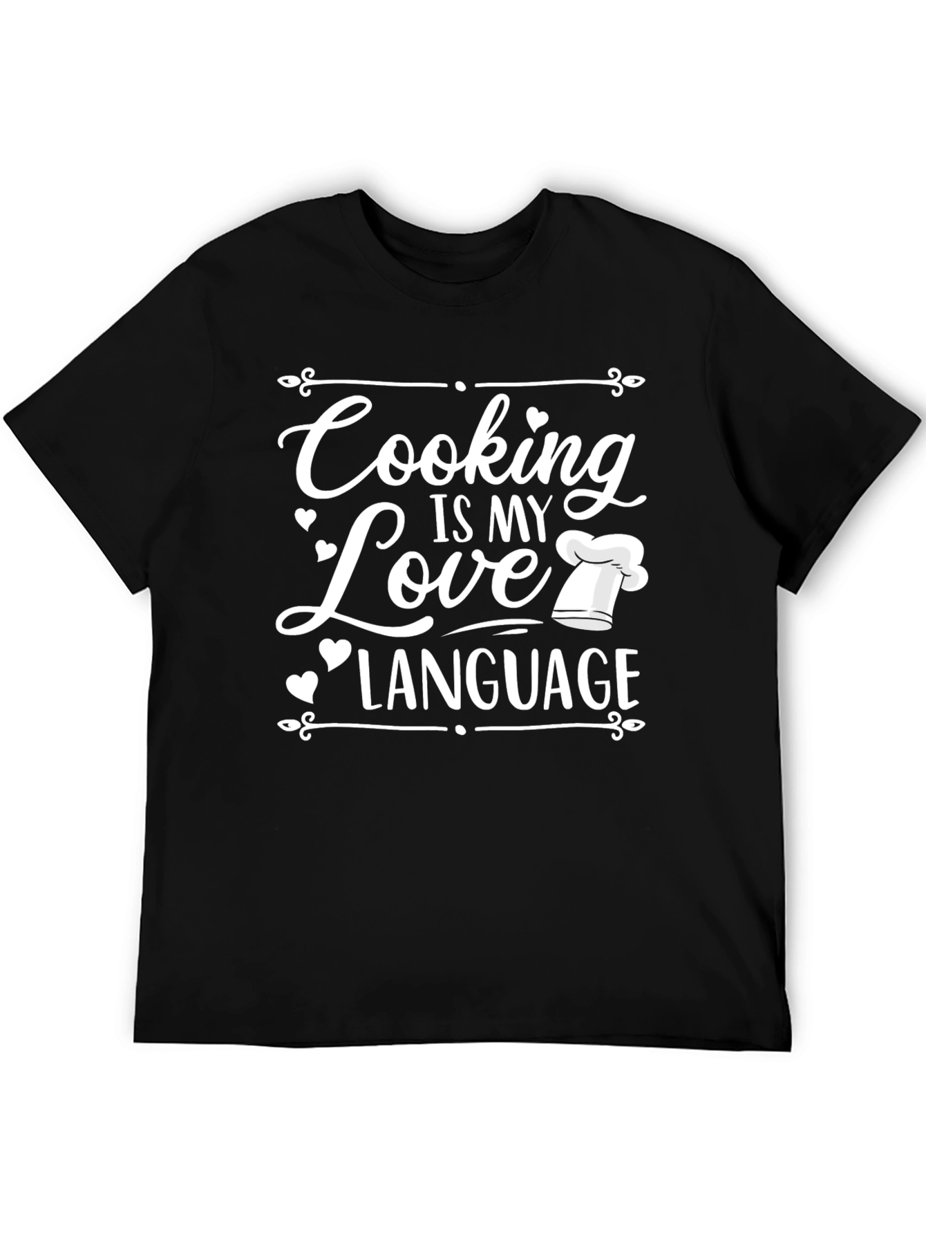Cooking is My Love Language Graphic Tee - Black