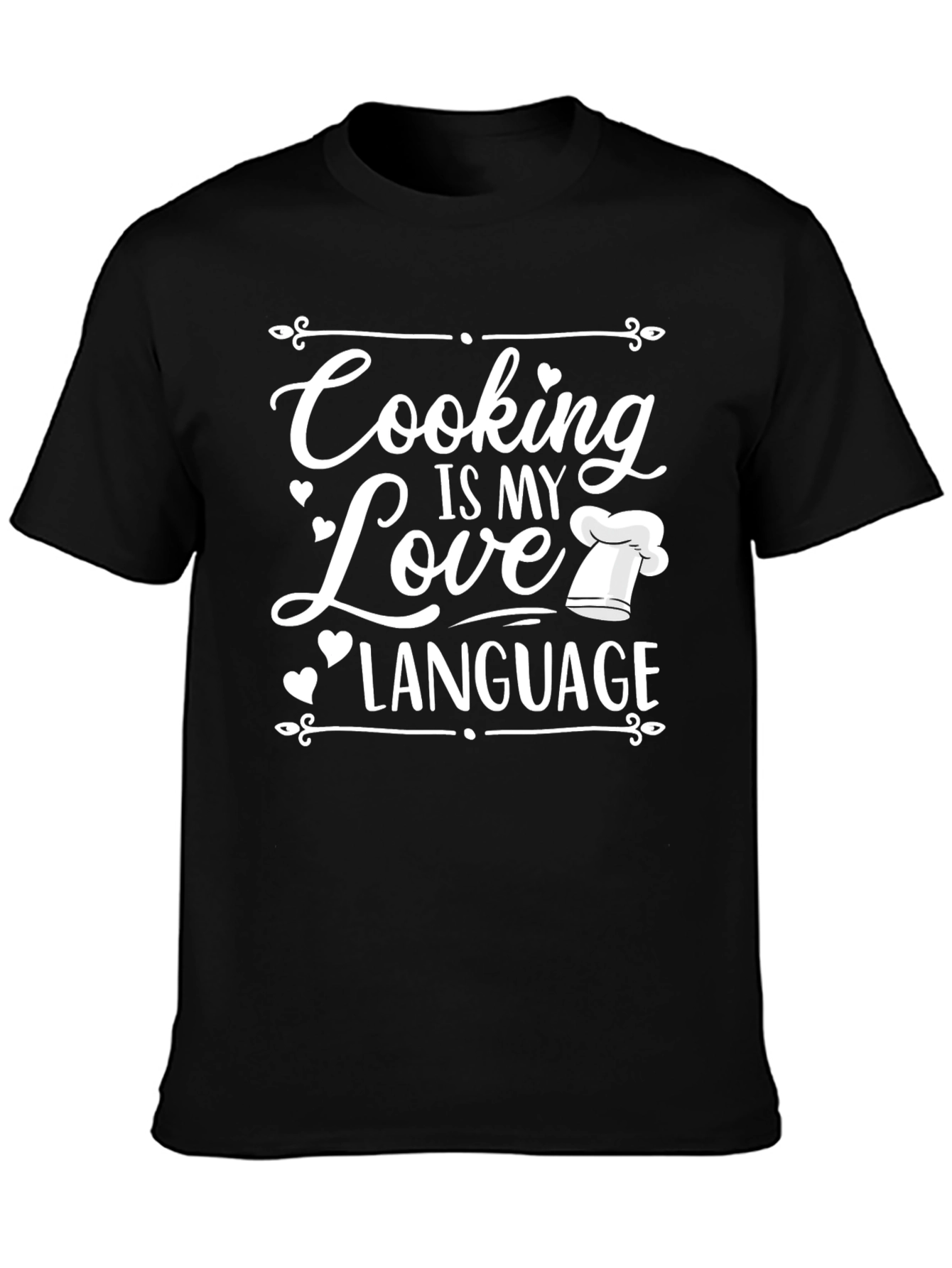 Cooking is My Love Language Graphic Tee - Black