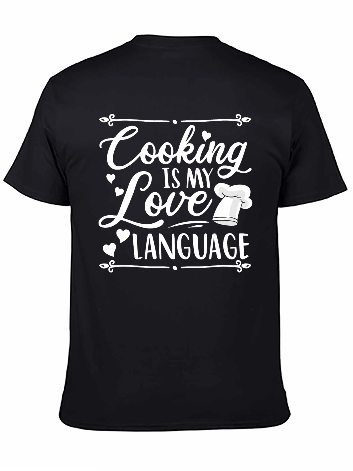 Cooking is My Love Language Graphic Tee - Black
