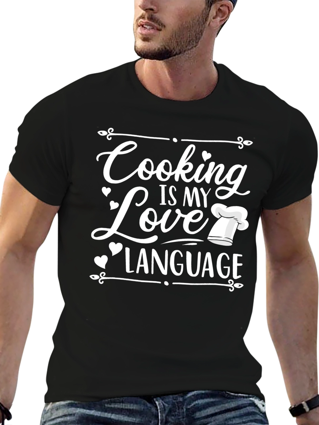 Cooking is My Love Language Graphic Tee - Black