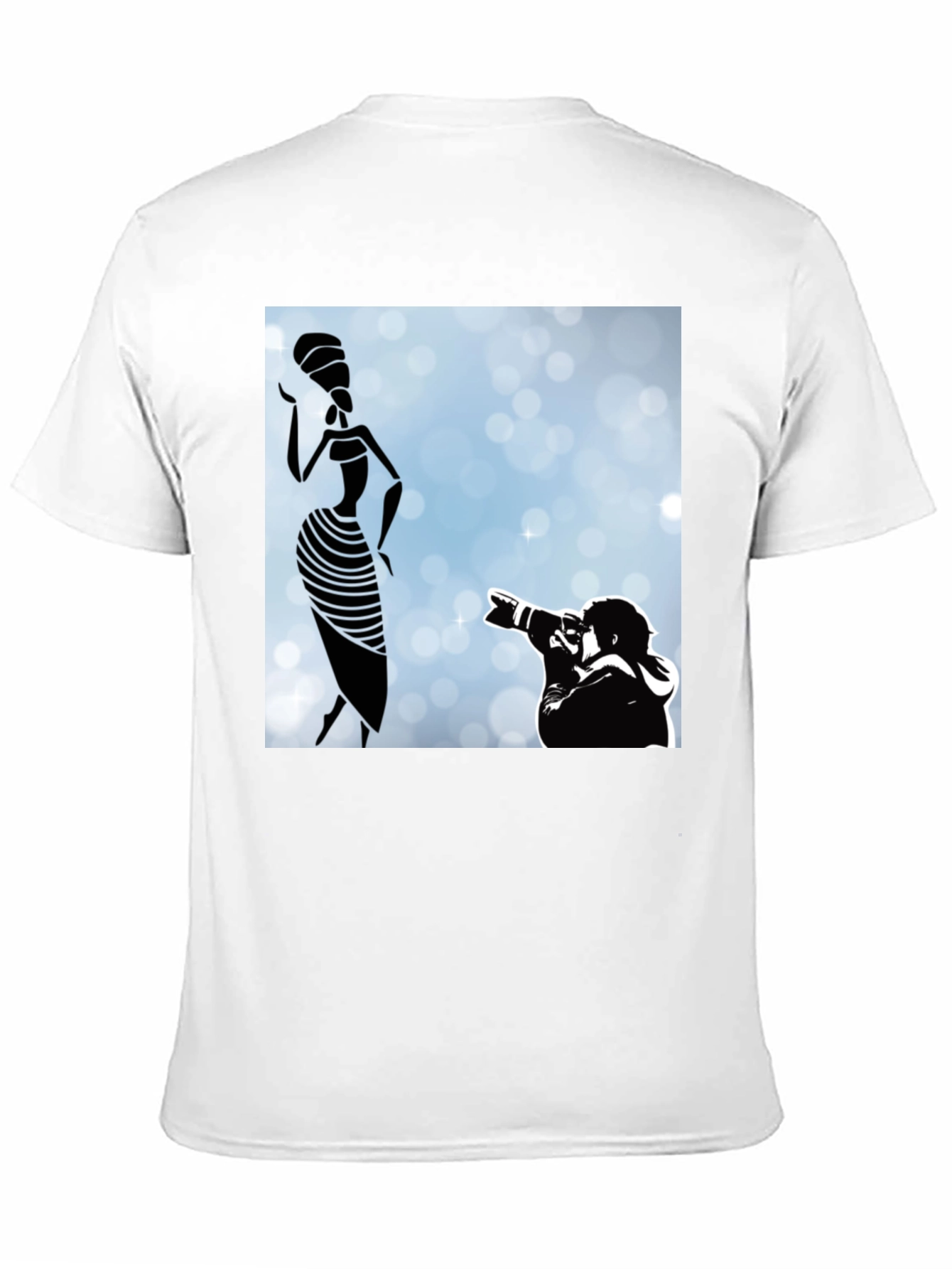 Stylish Black Graphic Tee - Fashion Photographer