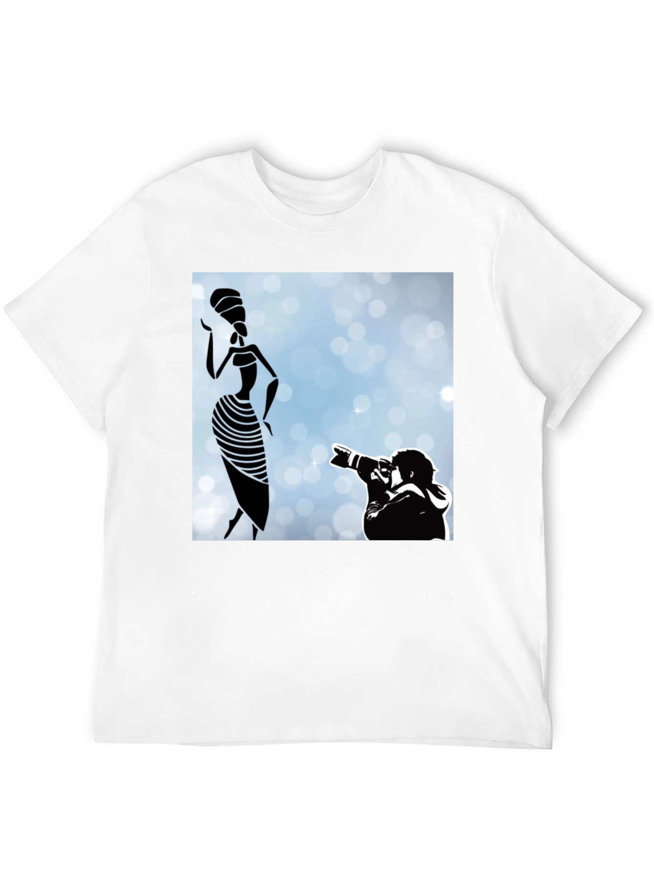 Stylish Black Graphic Tee - Fashion Photographer