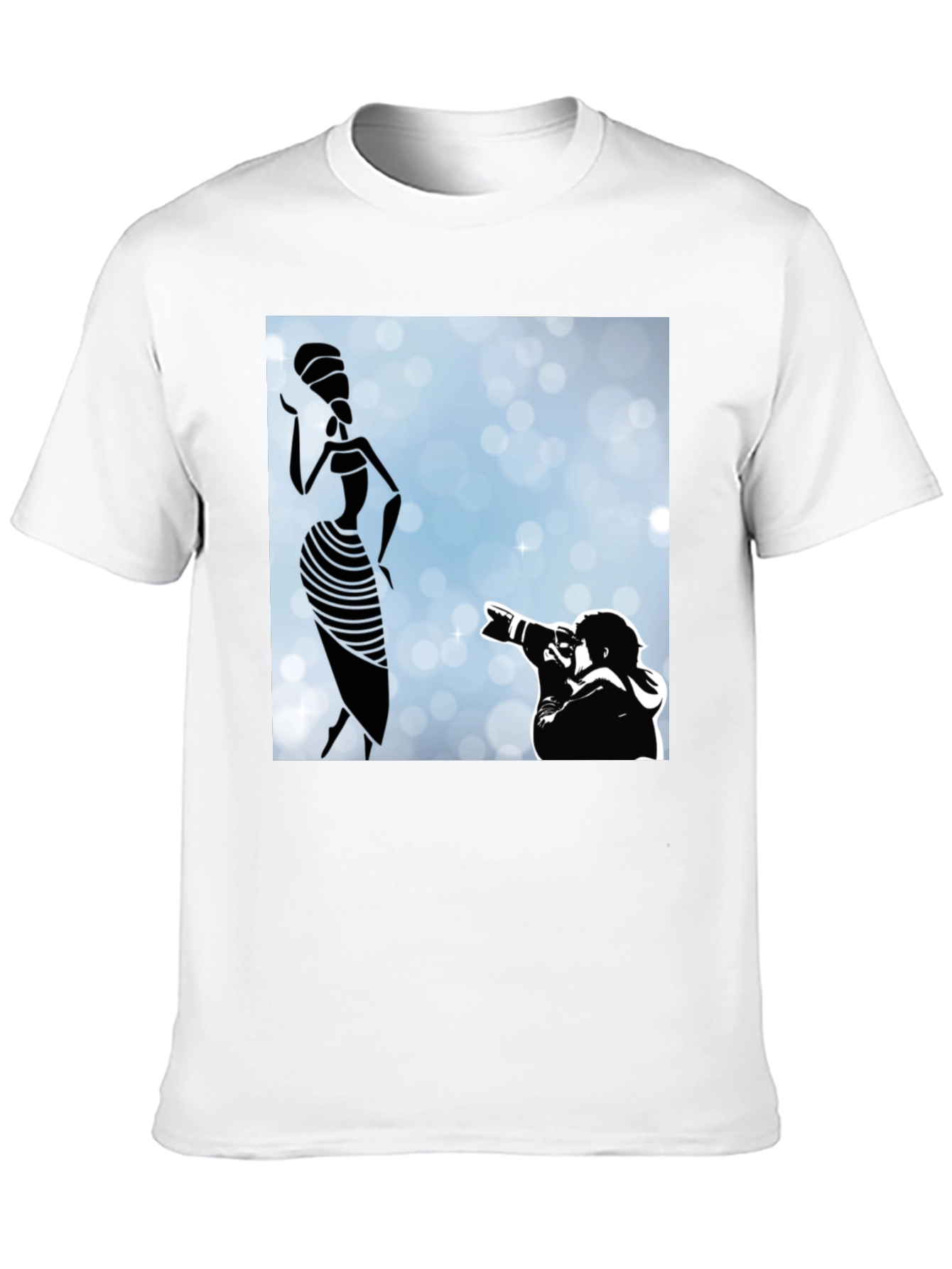 Stylish Black Graphic Tee - Fashion Photographer