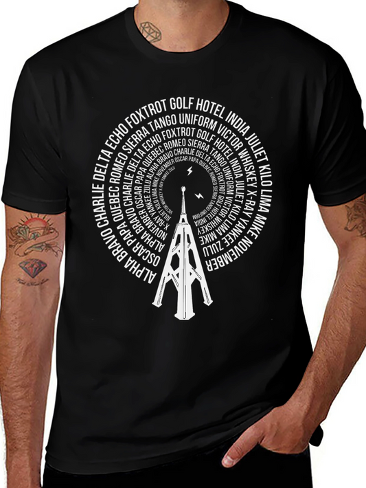 Phonetic Alphabet Tower T-Shirt - Aviation Style