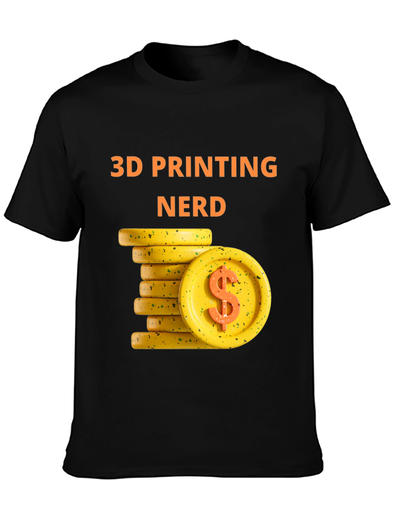 3D Printing Nerd Tee - Money Theme - Black
