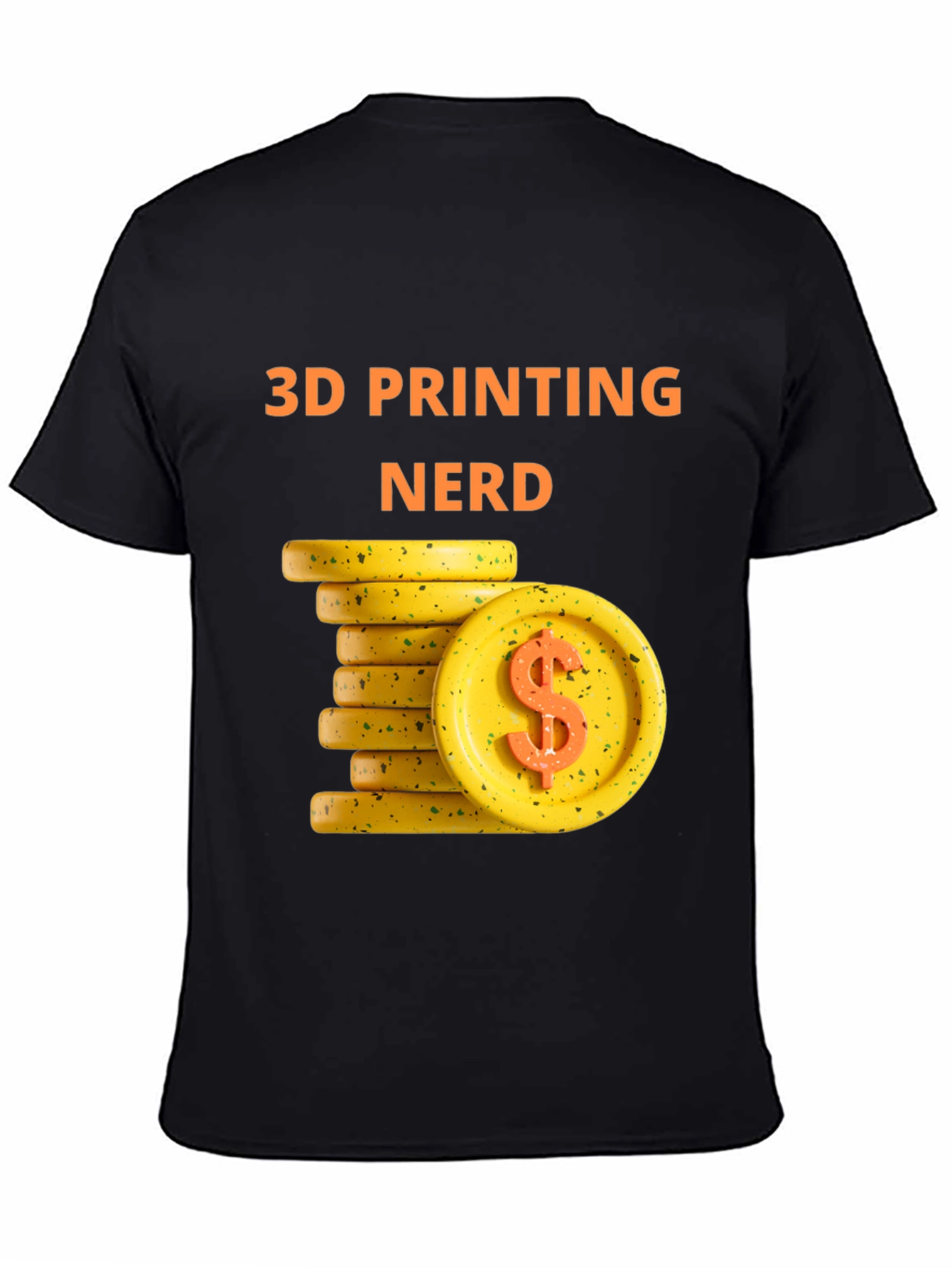 3D Printing Nerd Tee - Money Theme - Black