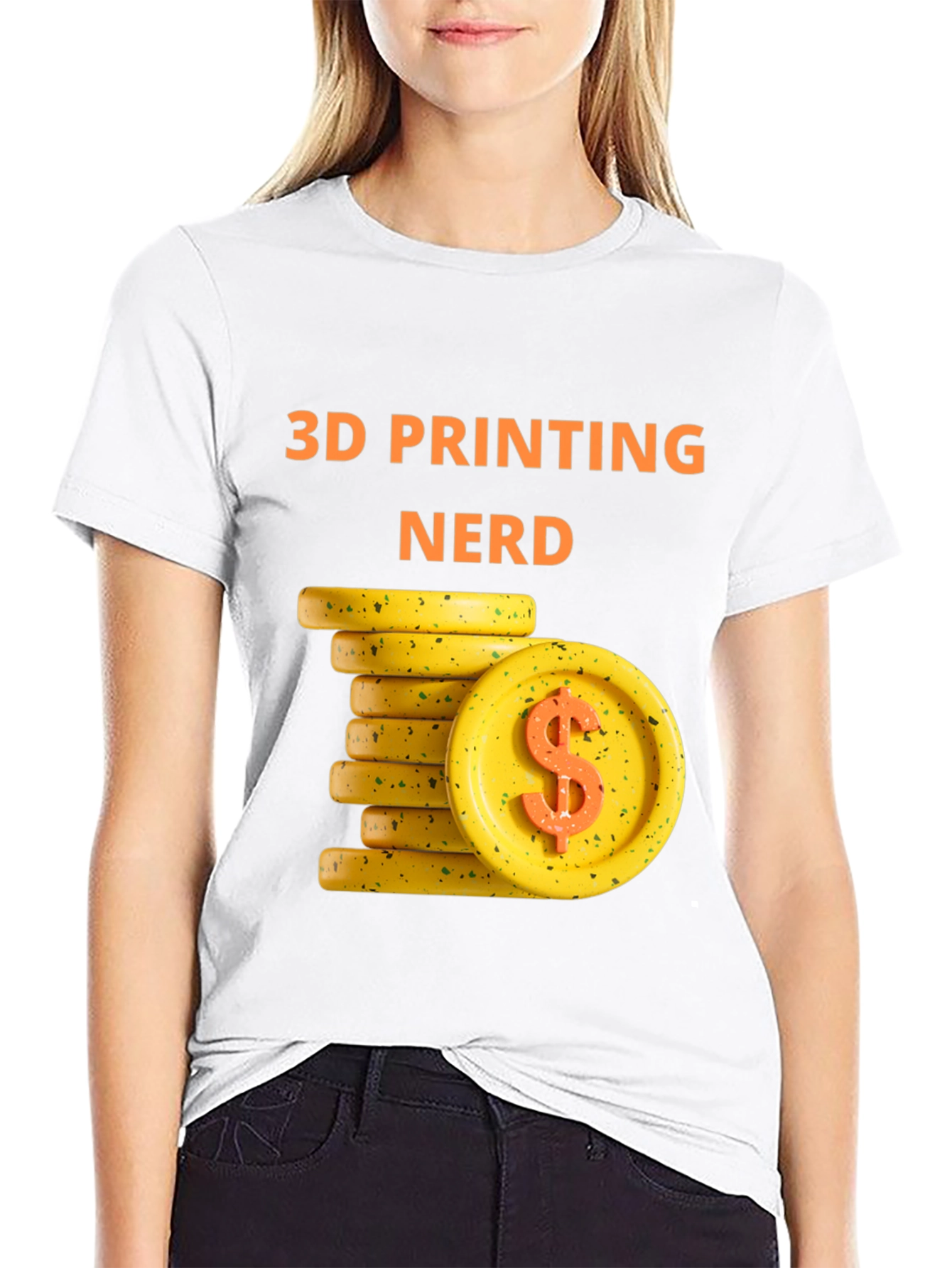 3D Printing Nerd Tee - Money Theme - Black