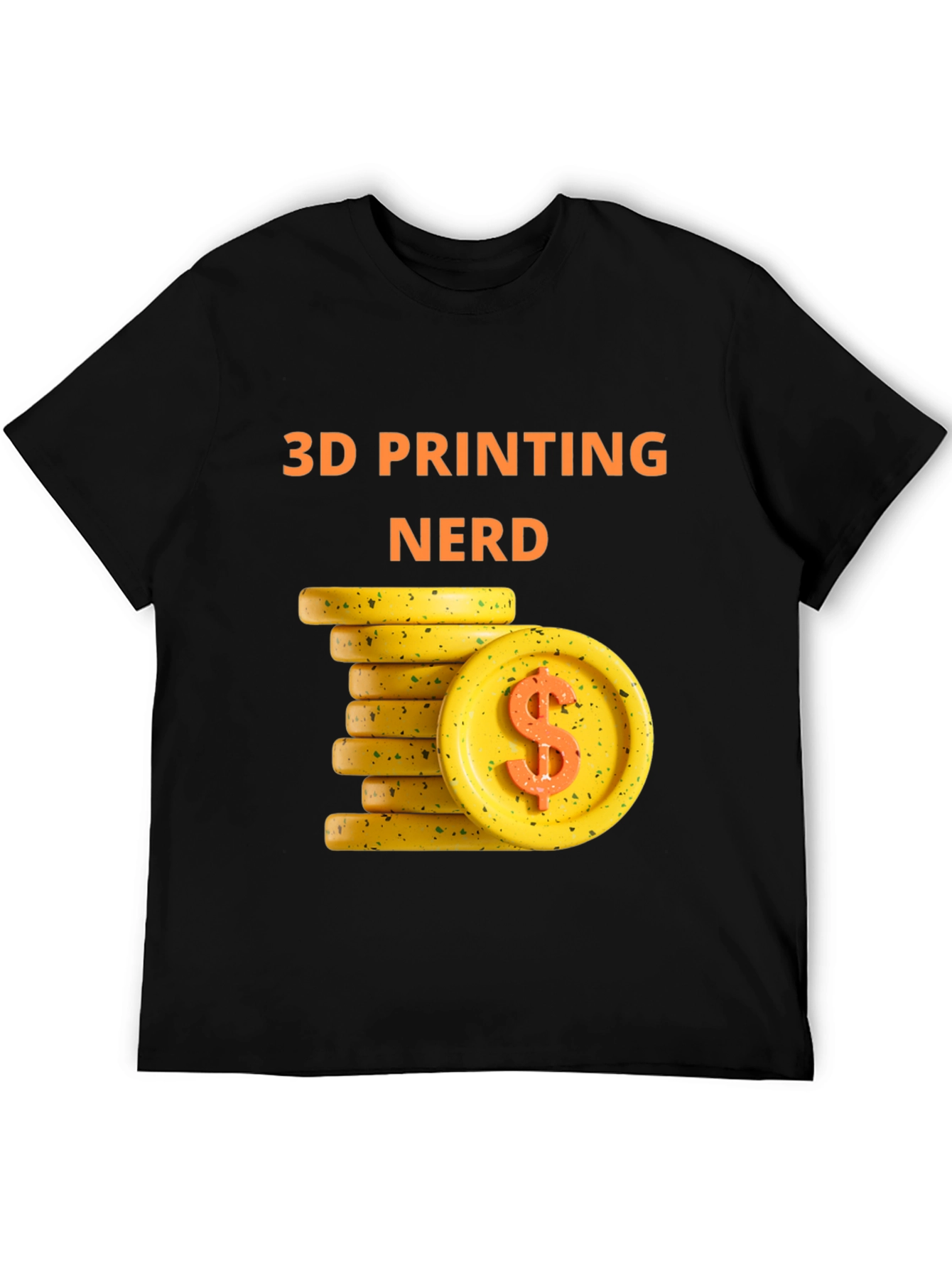 3D Printing Nerd Tee - Money Theme - Black