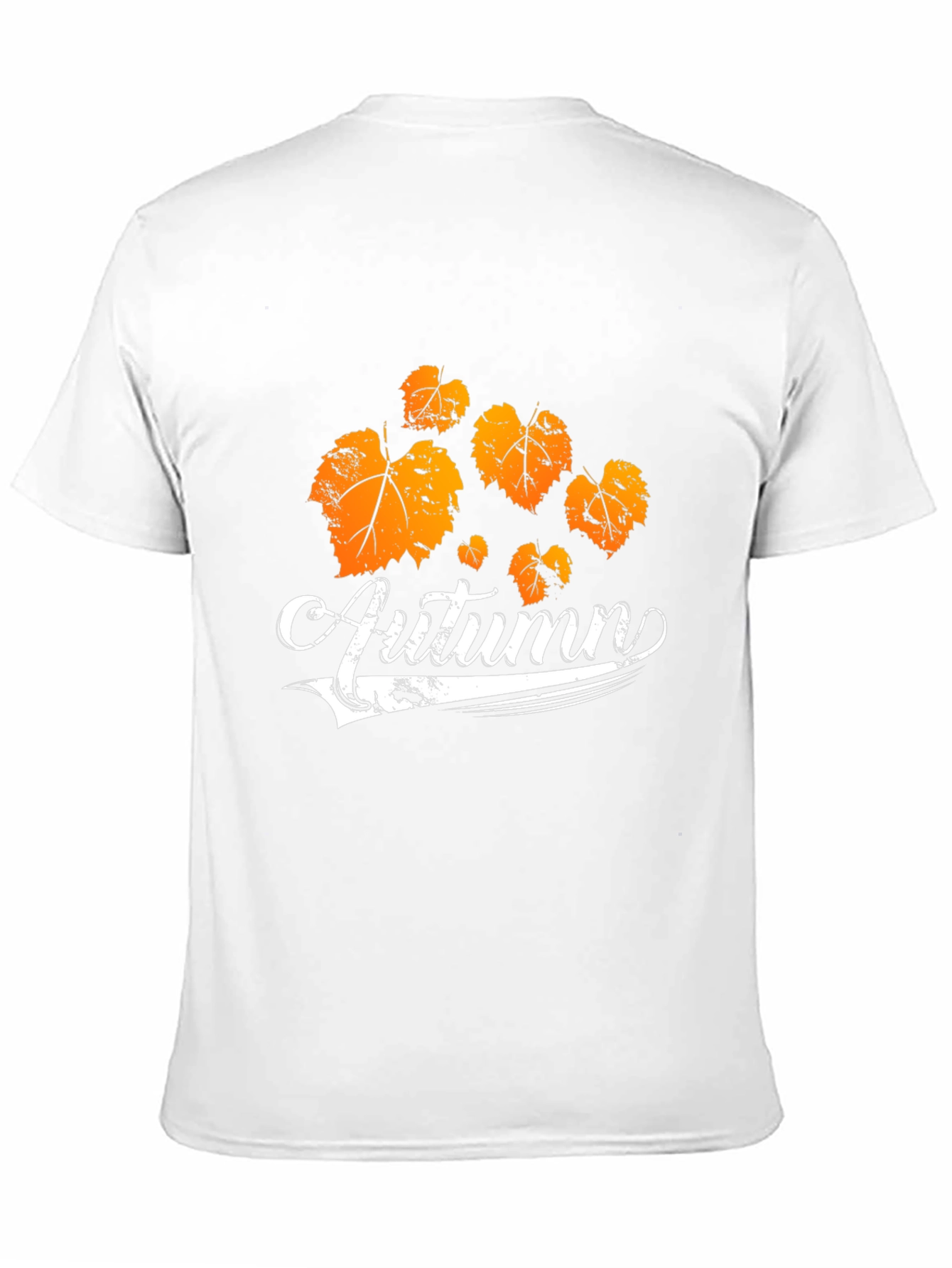 Autumn Leaves Graphic Tee - Black Cotton T-Shirt