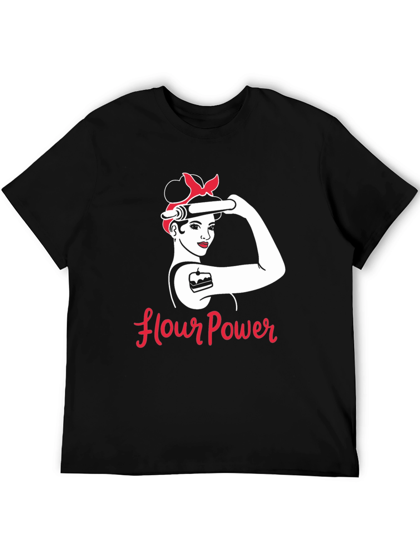 Flour Power T-Shirt - Retro Baker Design
