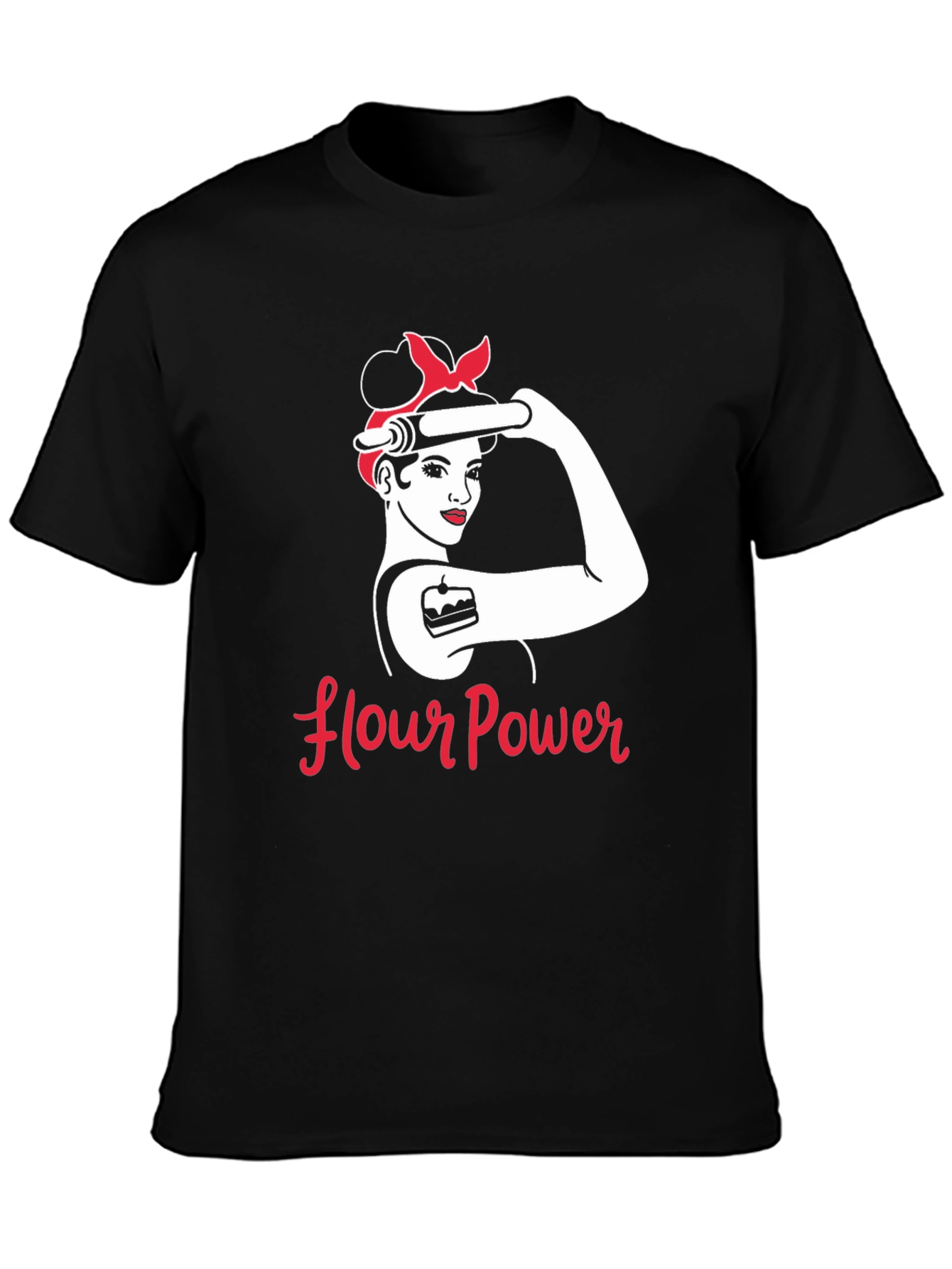 Flour Power T-Shirt - Retro Baker Design