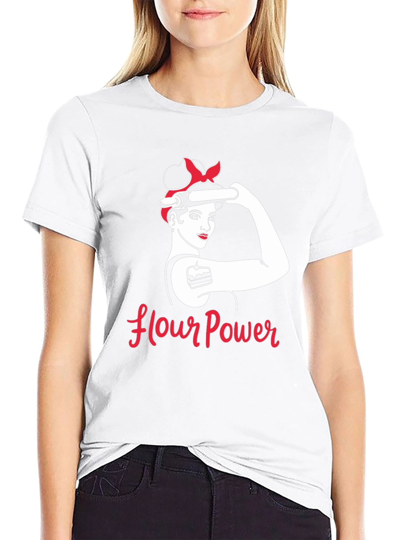 Flour Power T-Shirt - Retro Baker Design