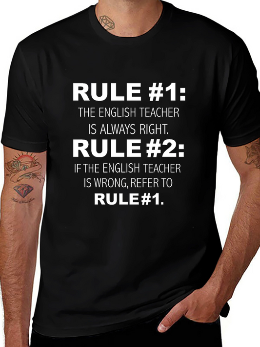 English Teacher Rules Funny T-Shirt