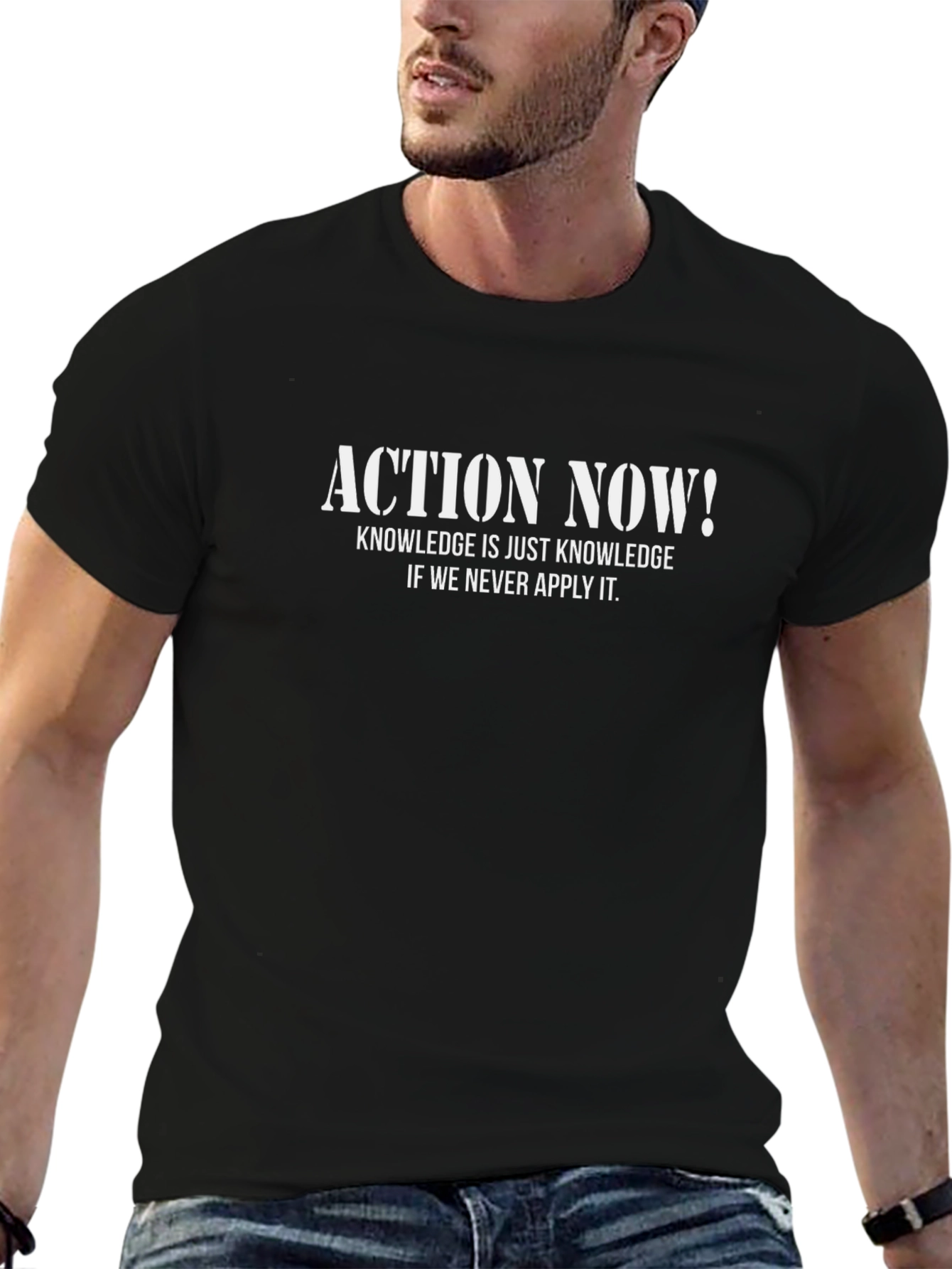 Action Now! Graphic Tee - Knowledge is Power T-Shirt