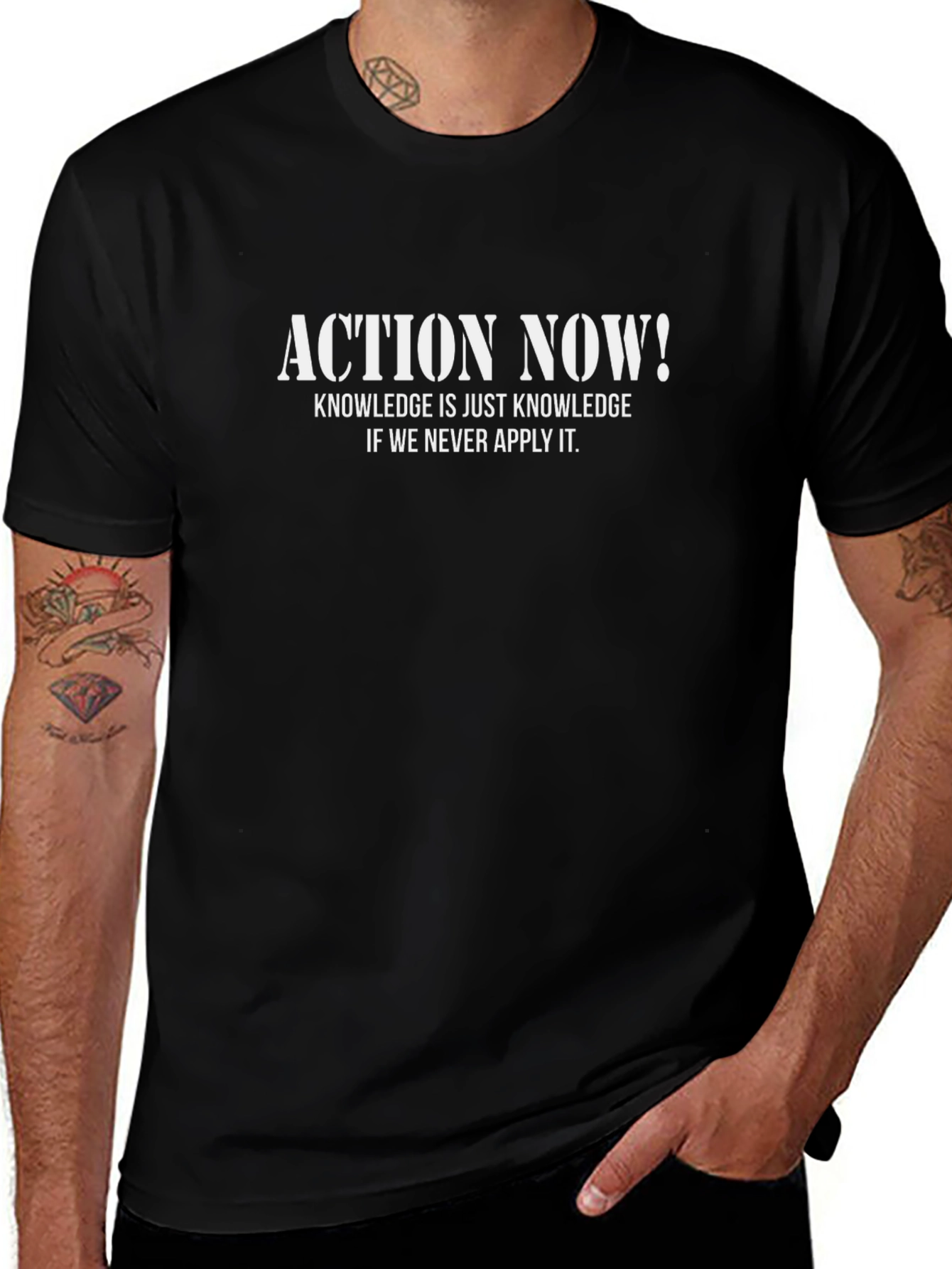 Action Now! Graphic Tee - Knowledge is Power T-Shirt