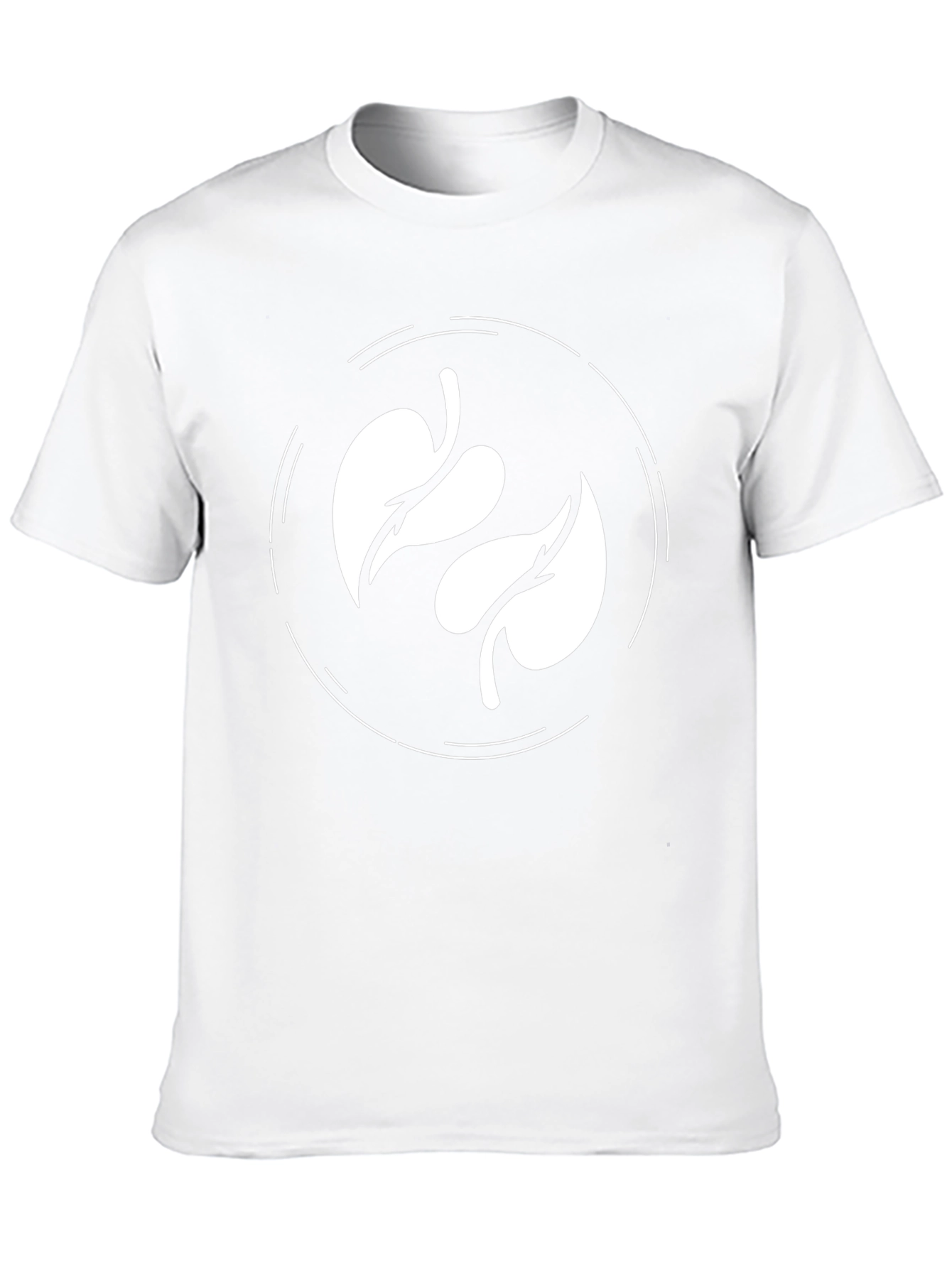 Leaf Circle Graphic Tee - Modern Casual Shirt