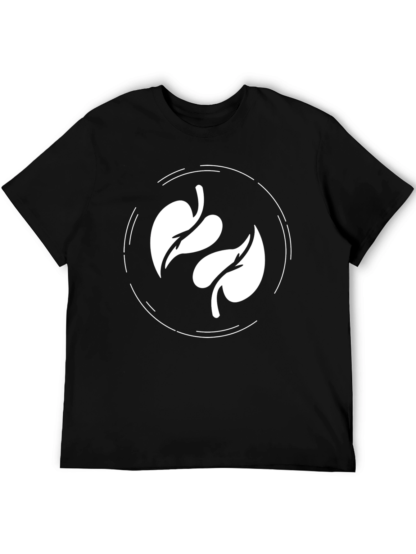 Leaf Circle Graphic Tee - Modern Casual Shirt