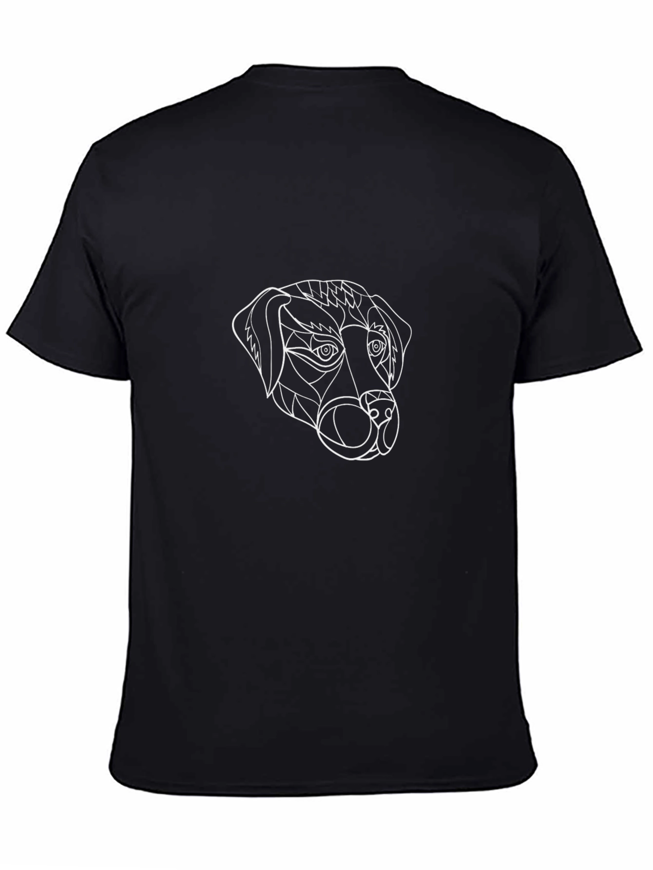 Abstract Dog Graphic Black T-Shirt