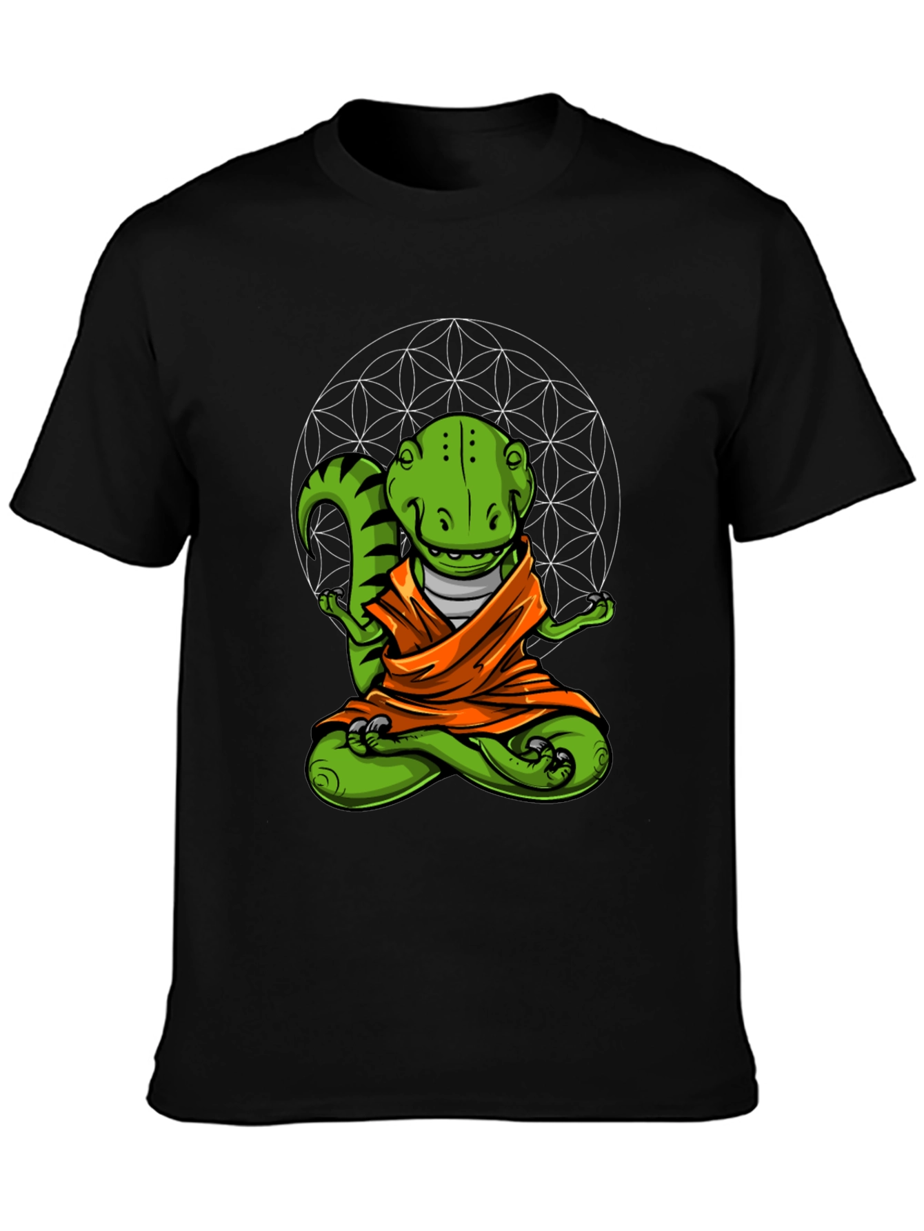 Zen Dino T-Shirt - Meditating Reptile Tee