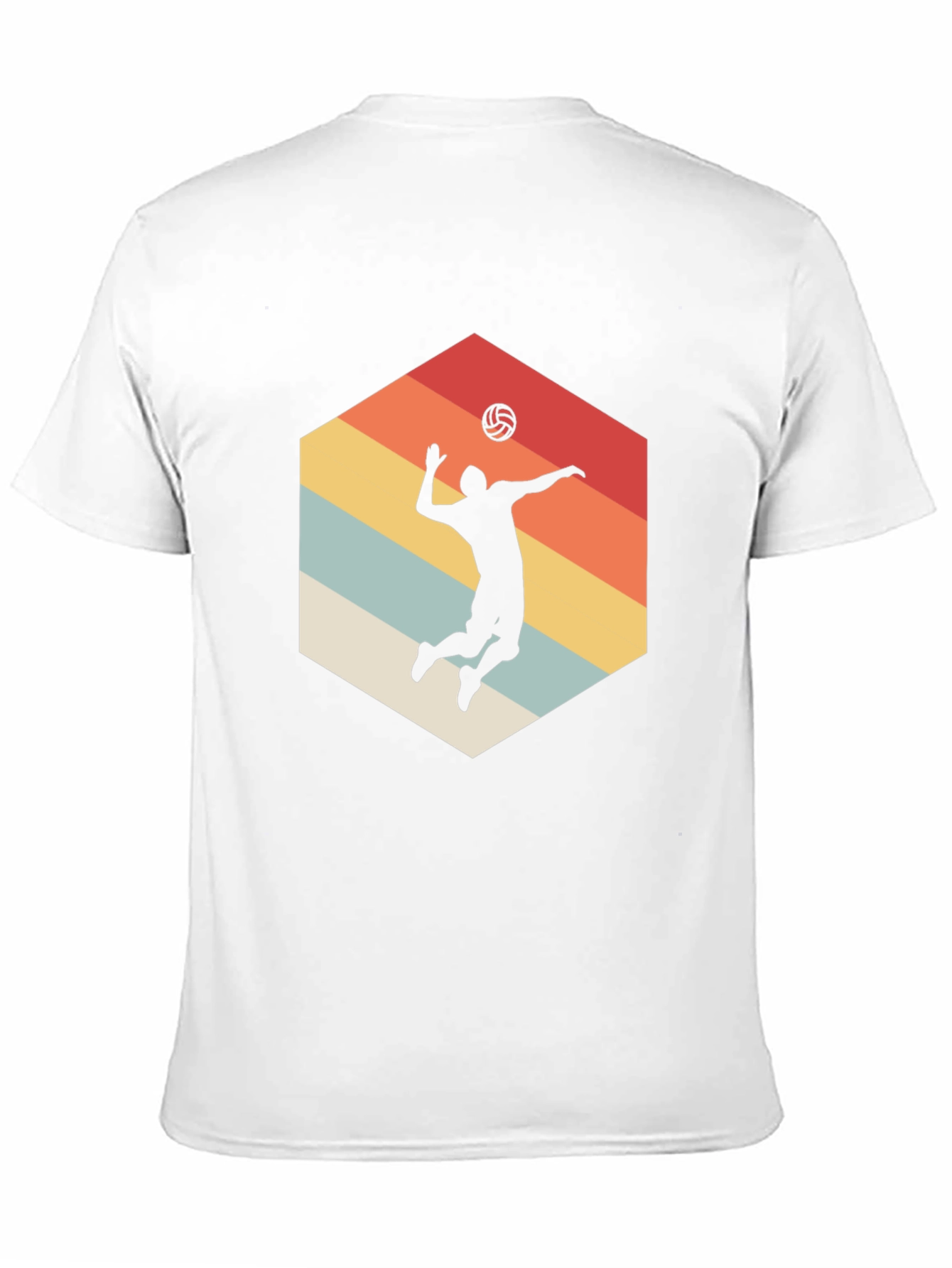 Volleyball Silhouette Graphic Tee - Retro Style