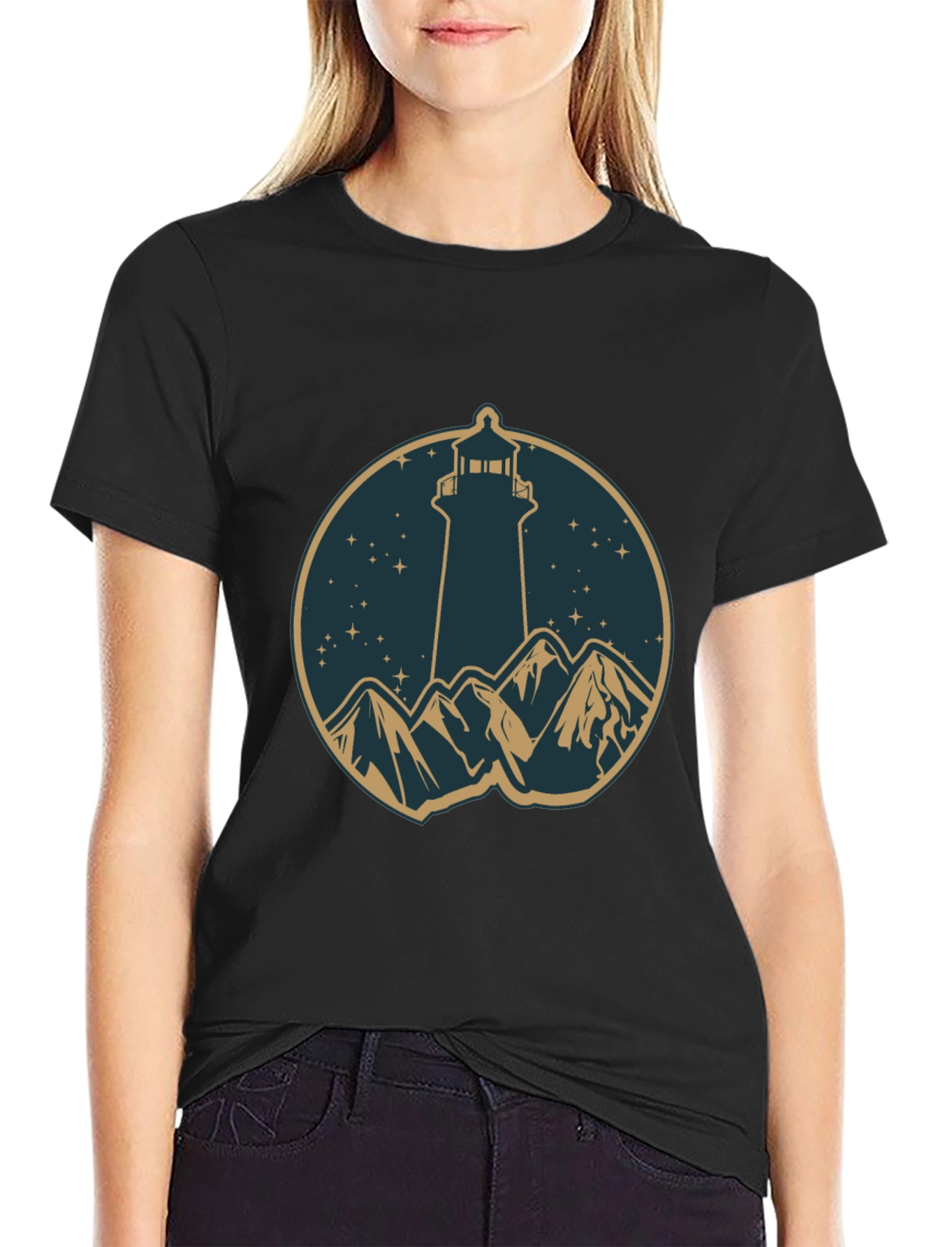 Lighthouse Mountain Graphic T-Shirt